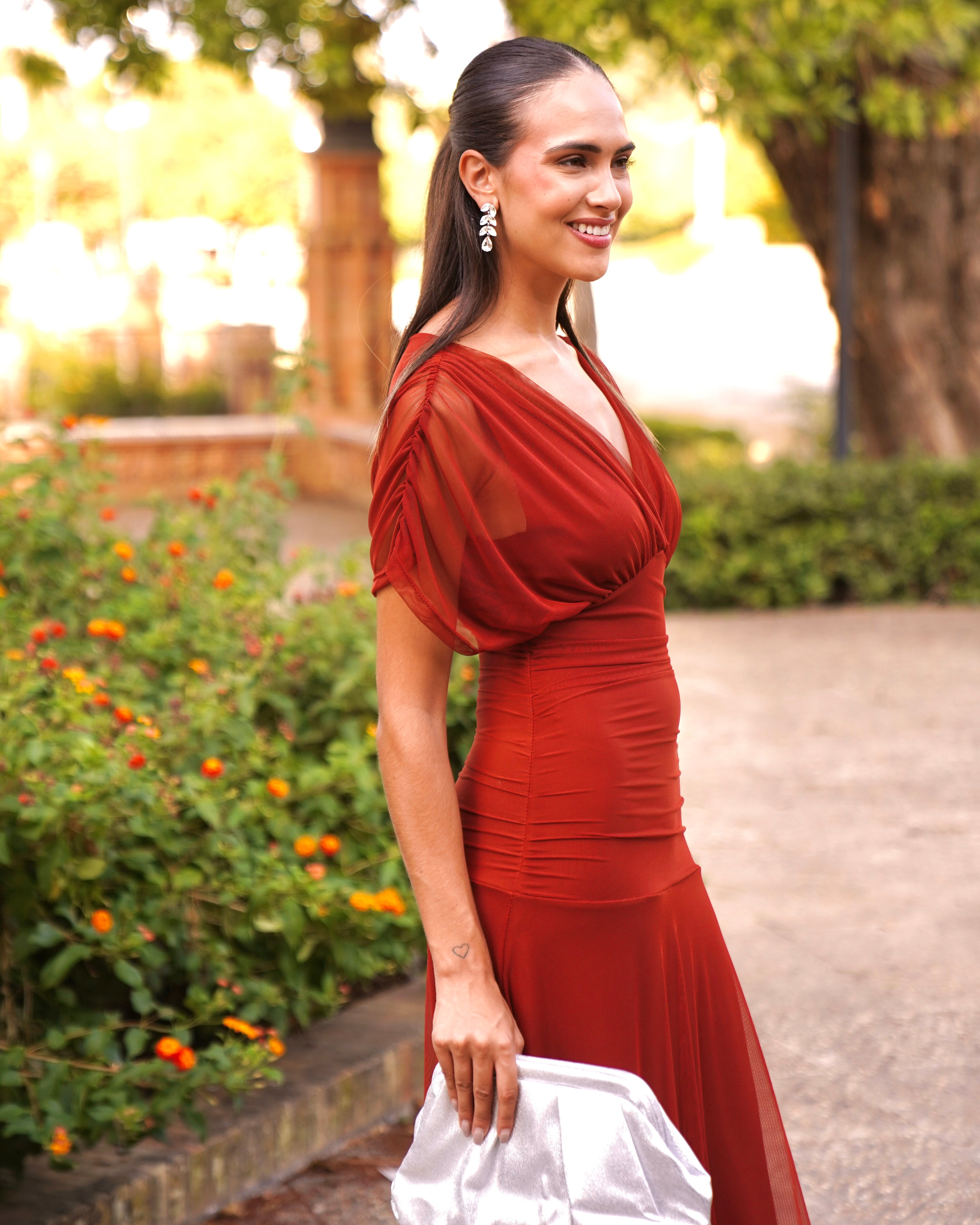 Vestido Carmela Teja