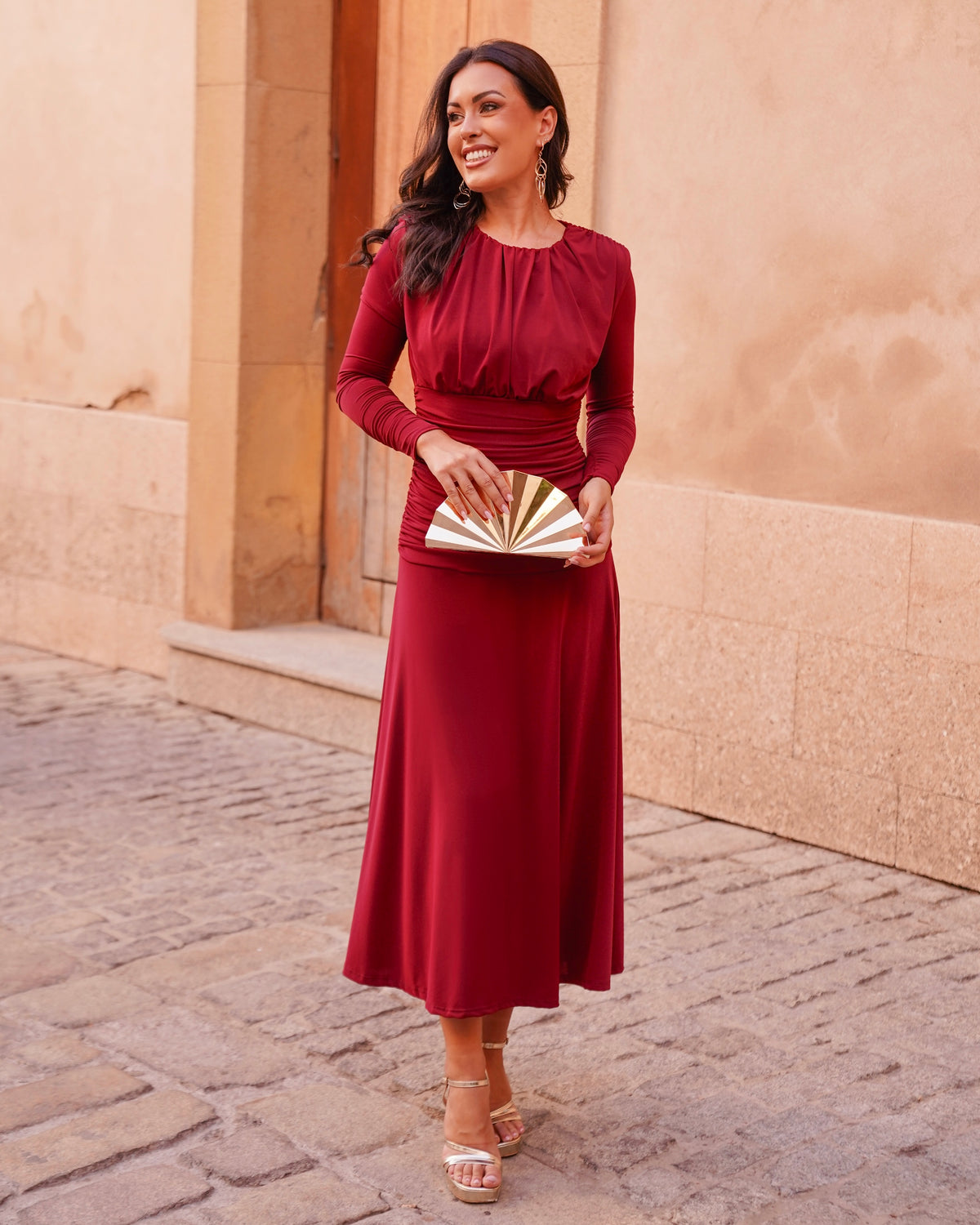 Vestido Candela Burdeos