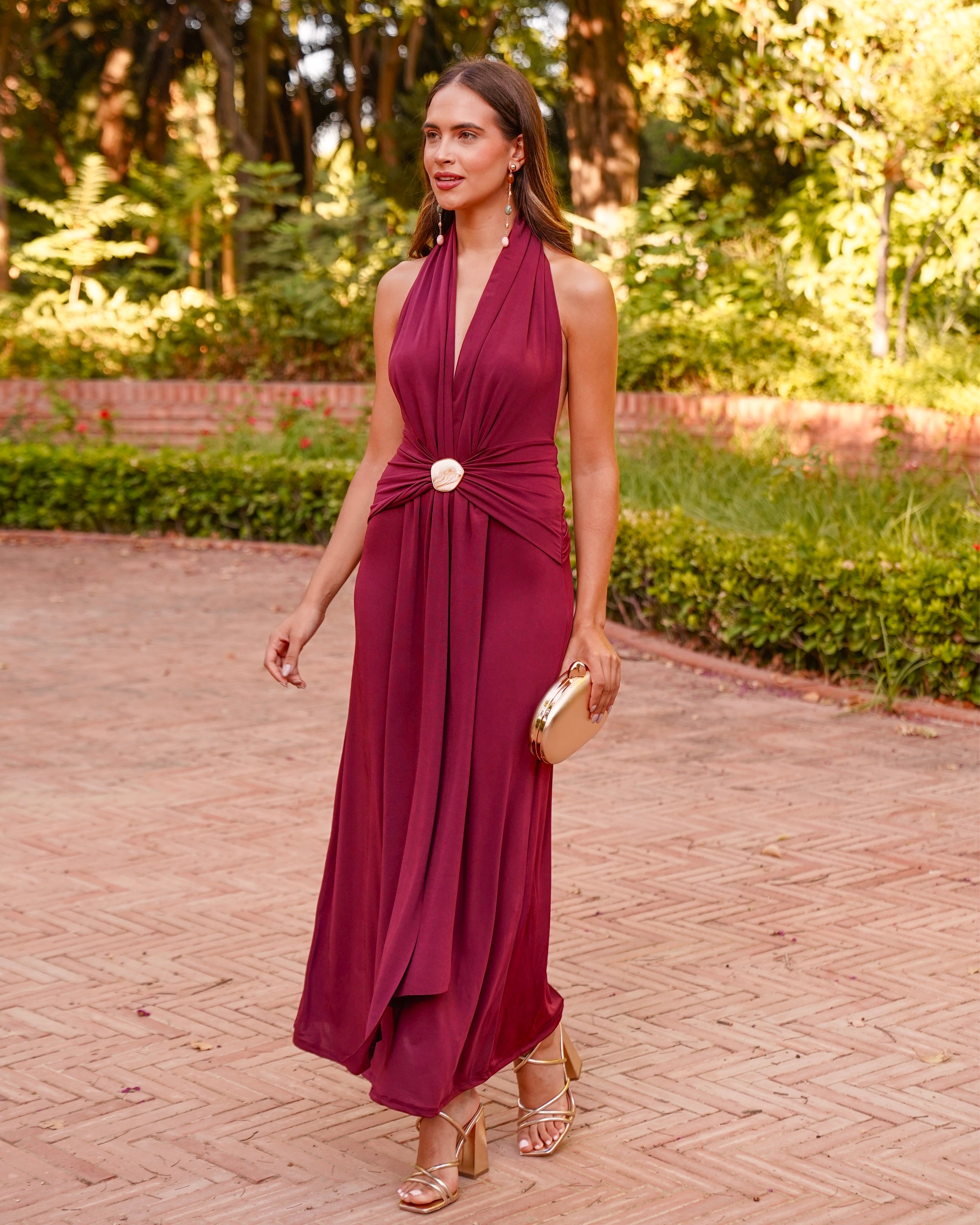 Vestido Luján Burdeos