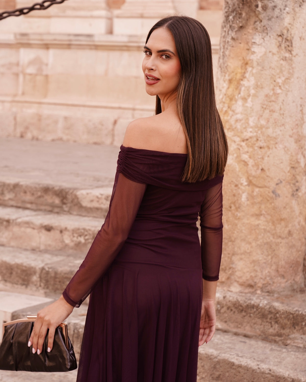 Vestido Valentina Berenjena