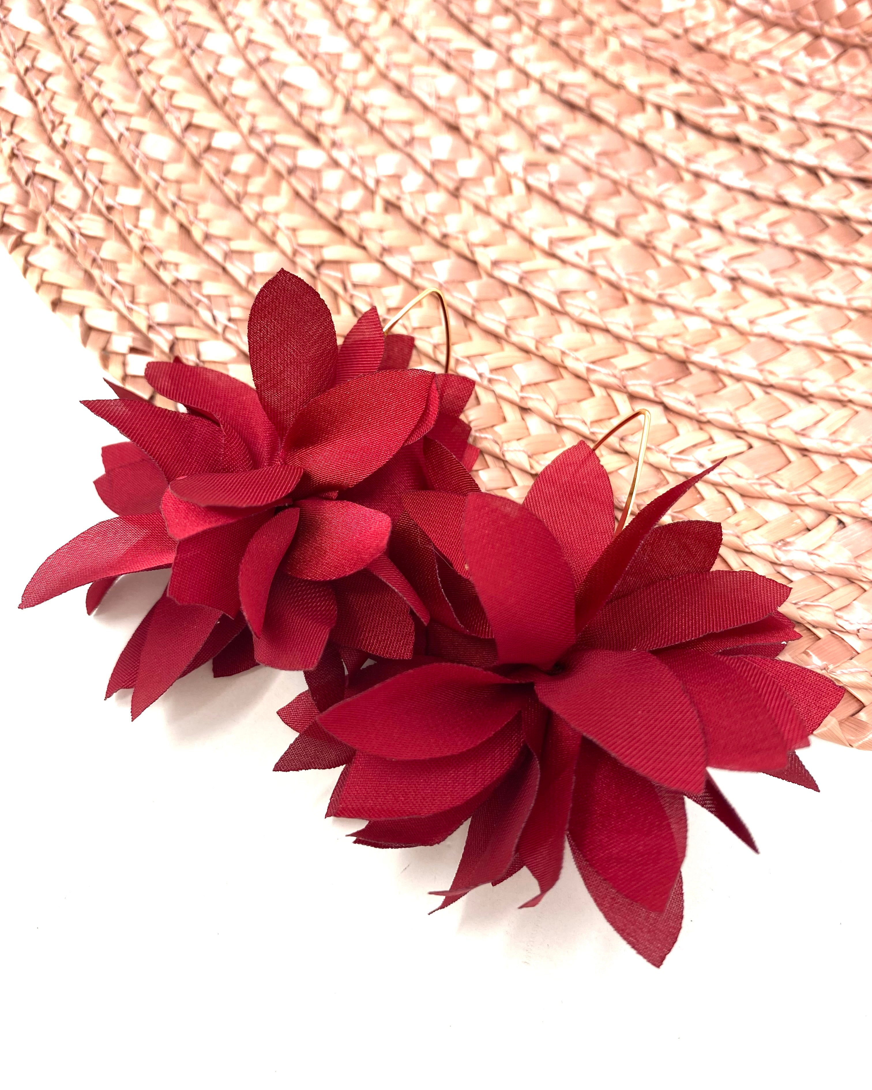 Pendientes Ibisco rojo