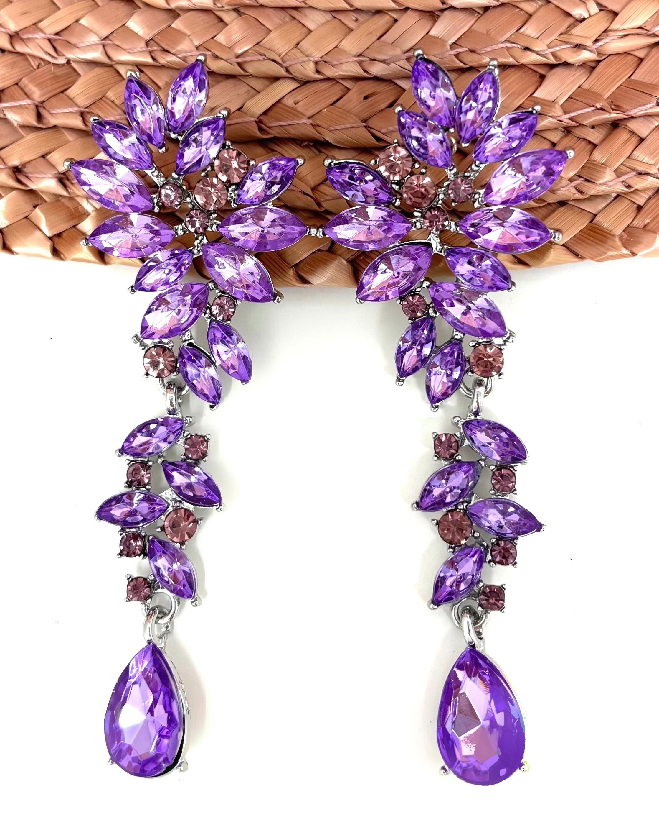 Pendientes Audrey morado