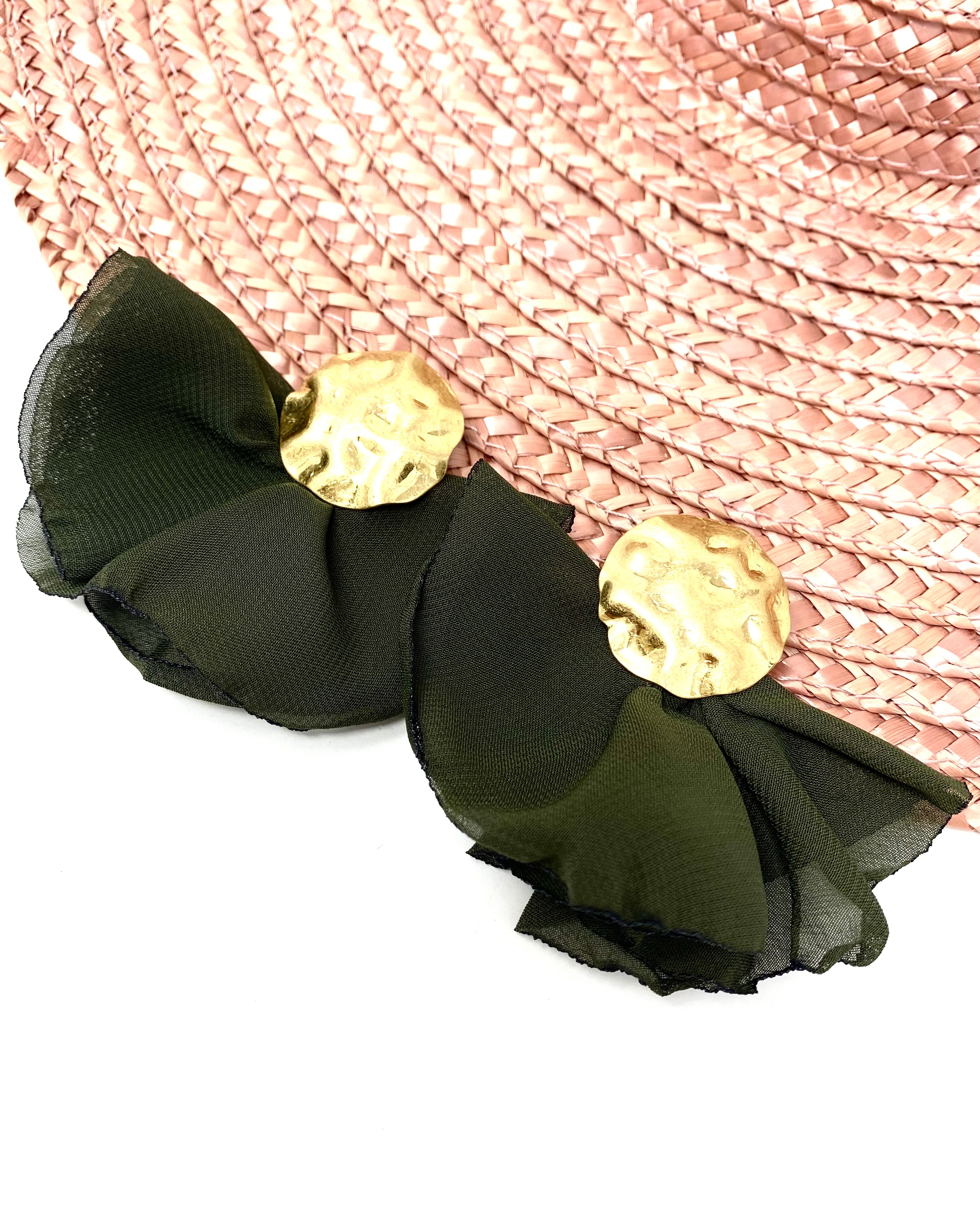 Pendientes Abanico verde