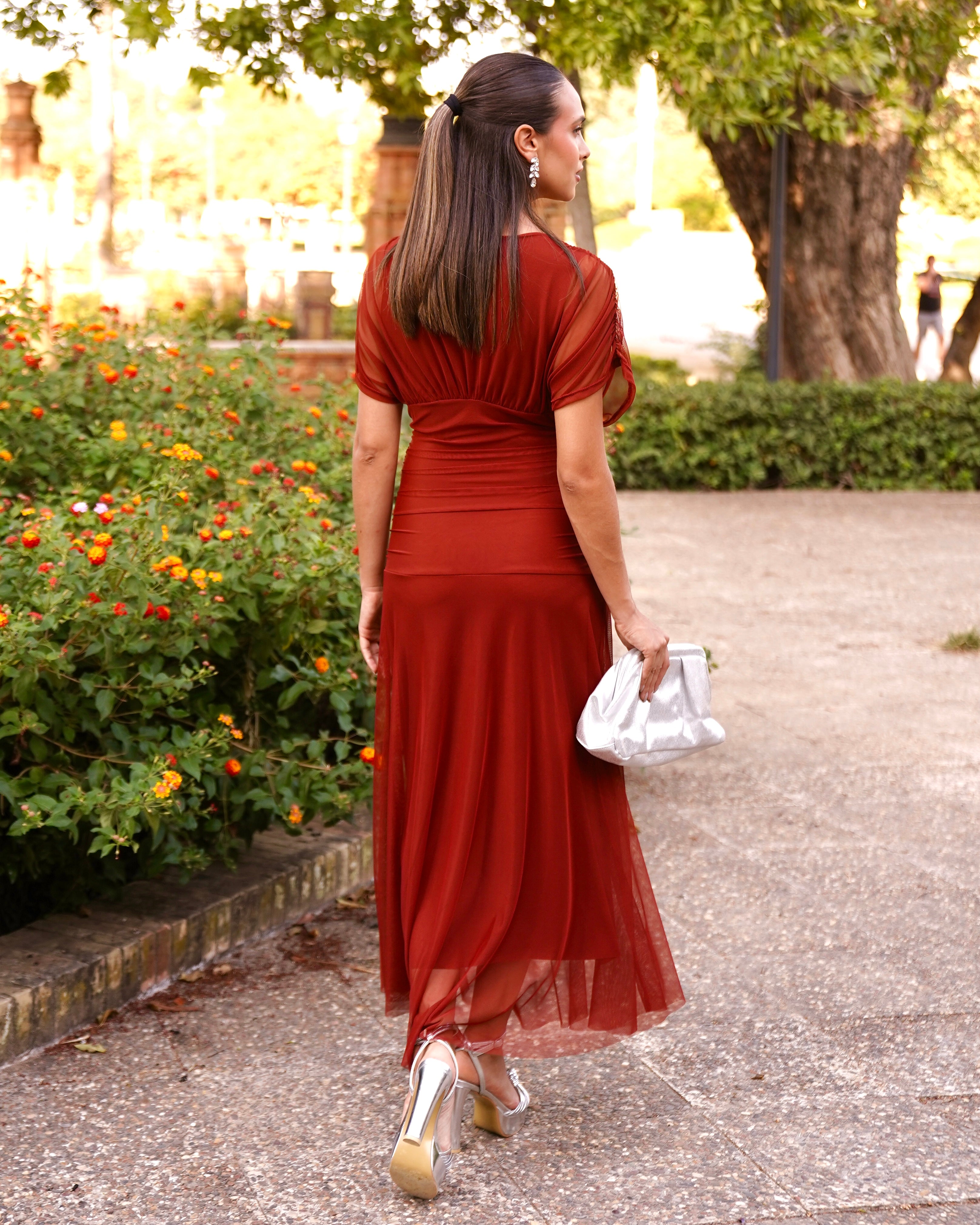 Vestido Carmela Teja