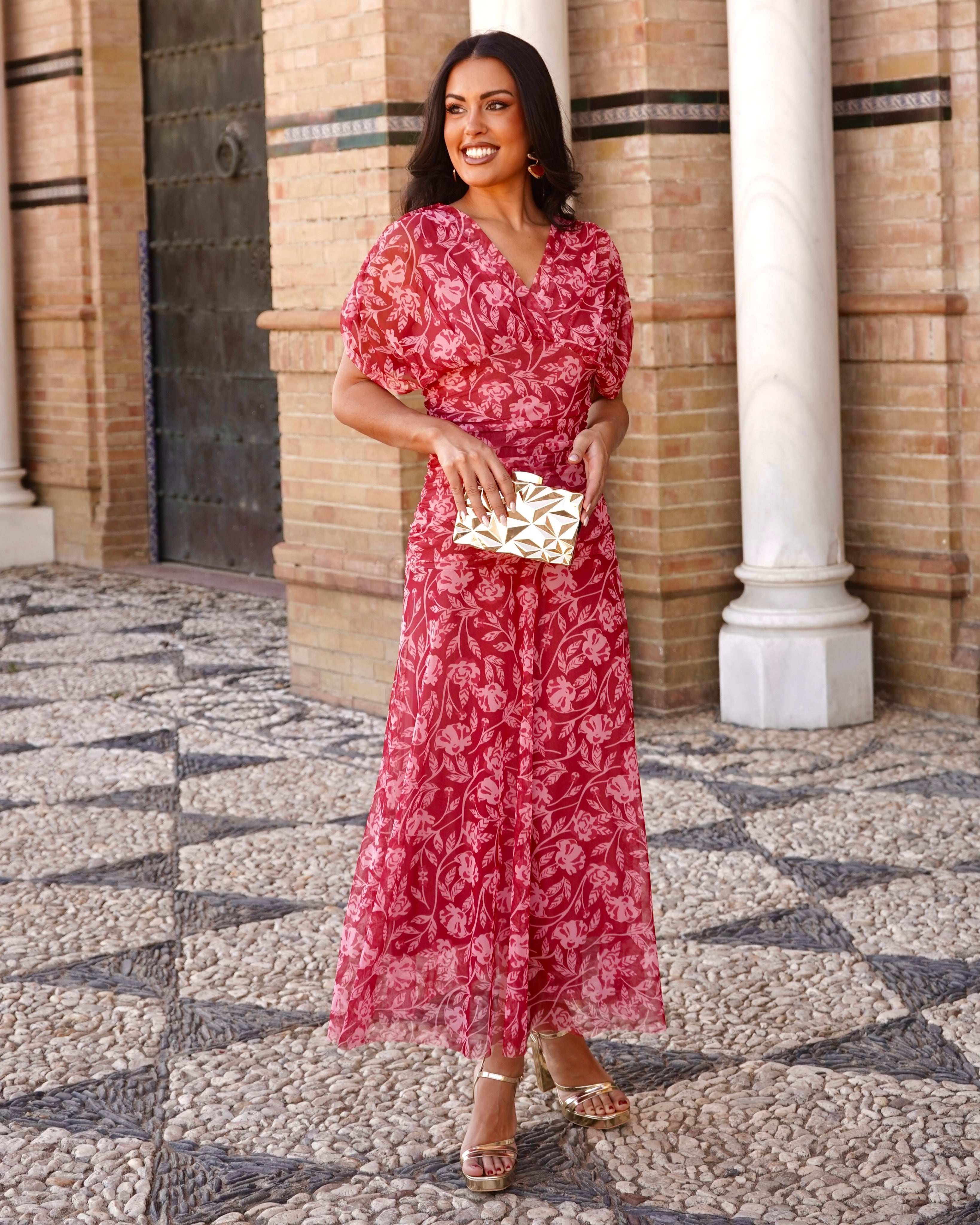 Vestido Elsa Rojizo