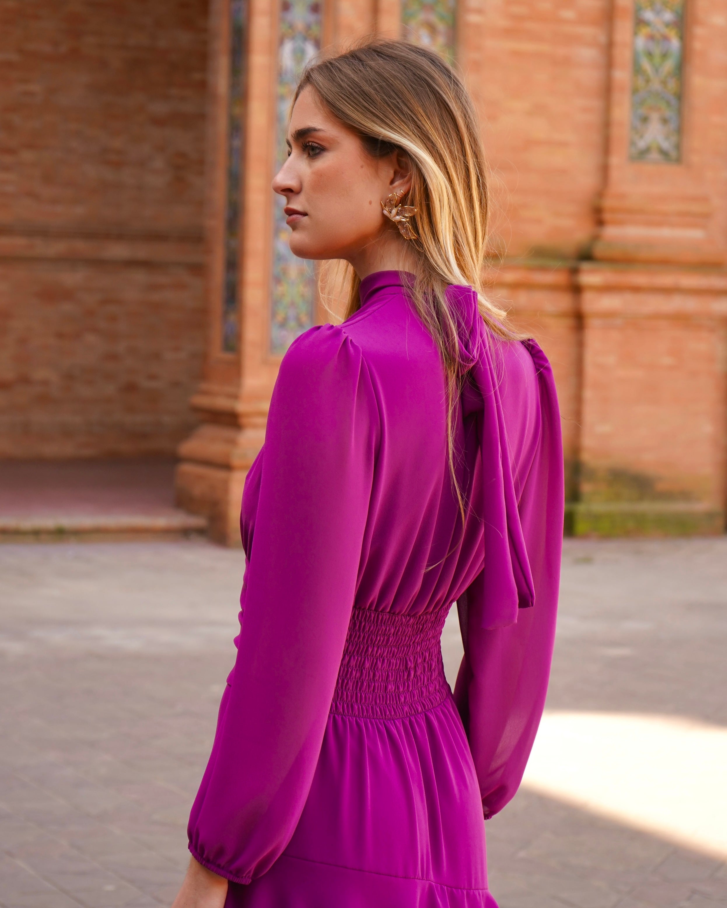 Vestido Julieta Buganvilla