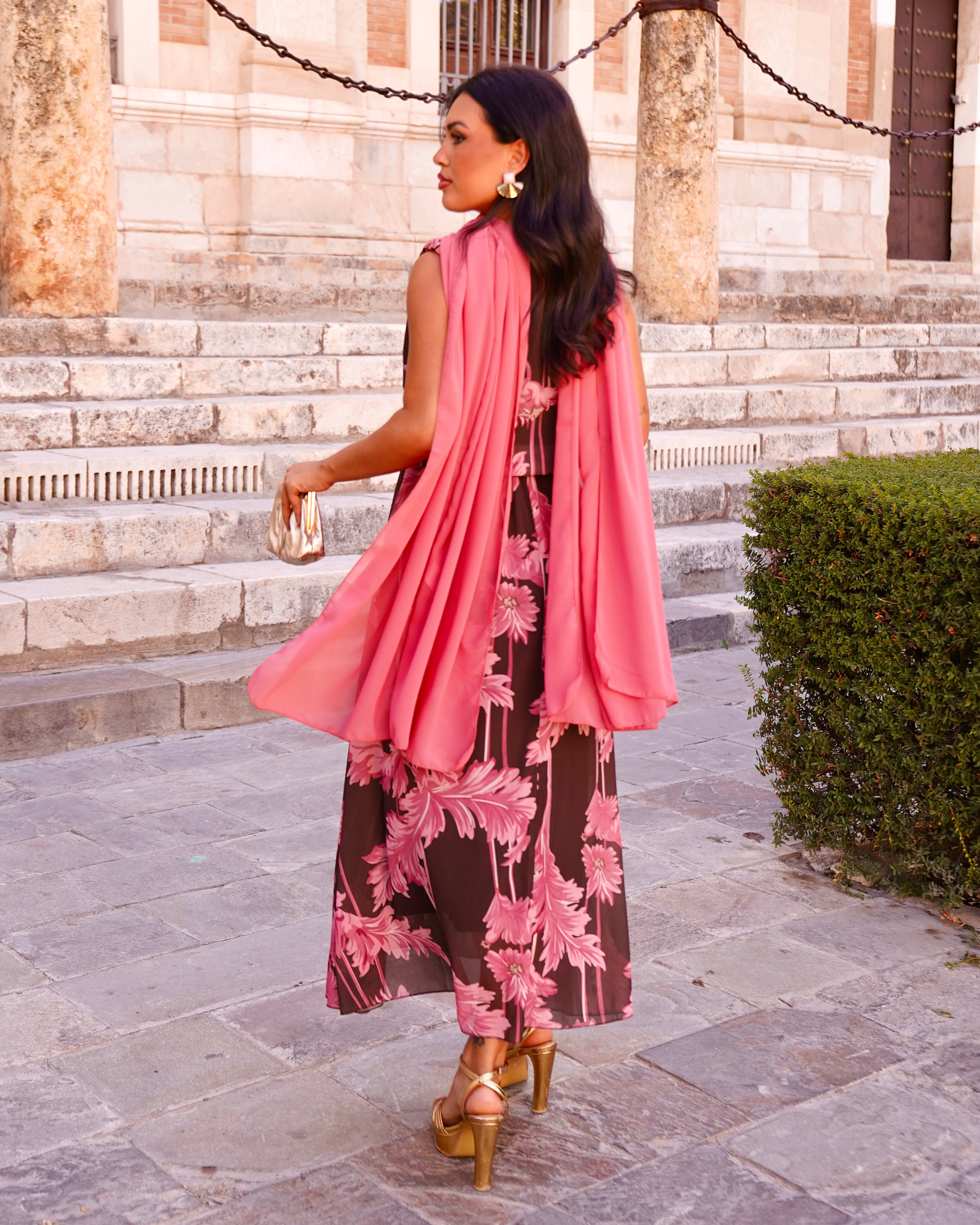 Vestido Lily Rosa/Chocolate