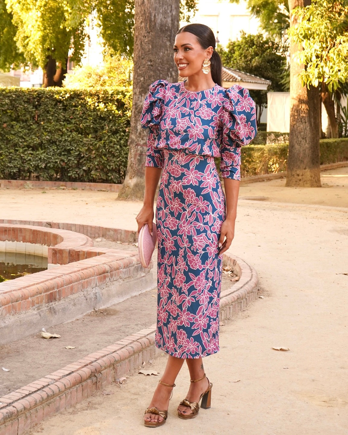 Vestido Dalí rosa/azul