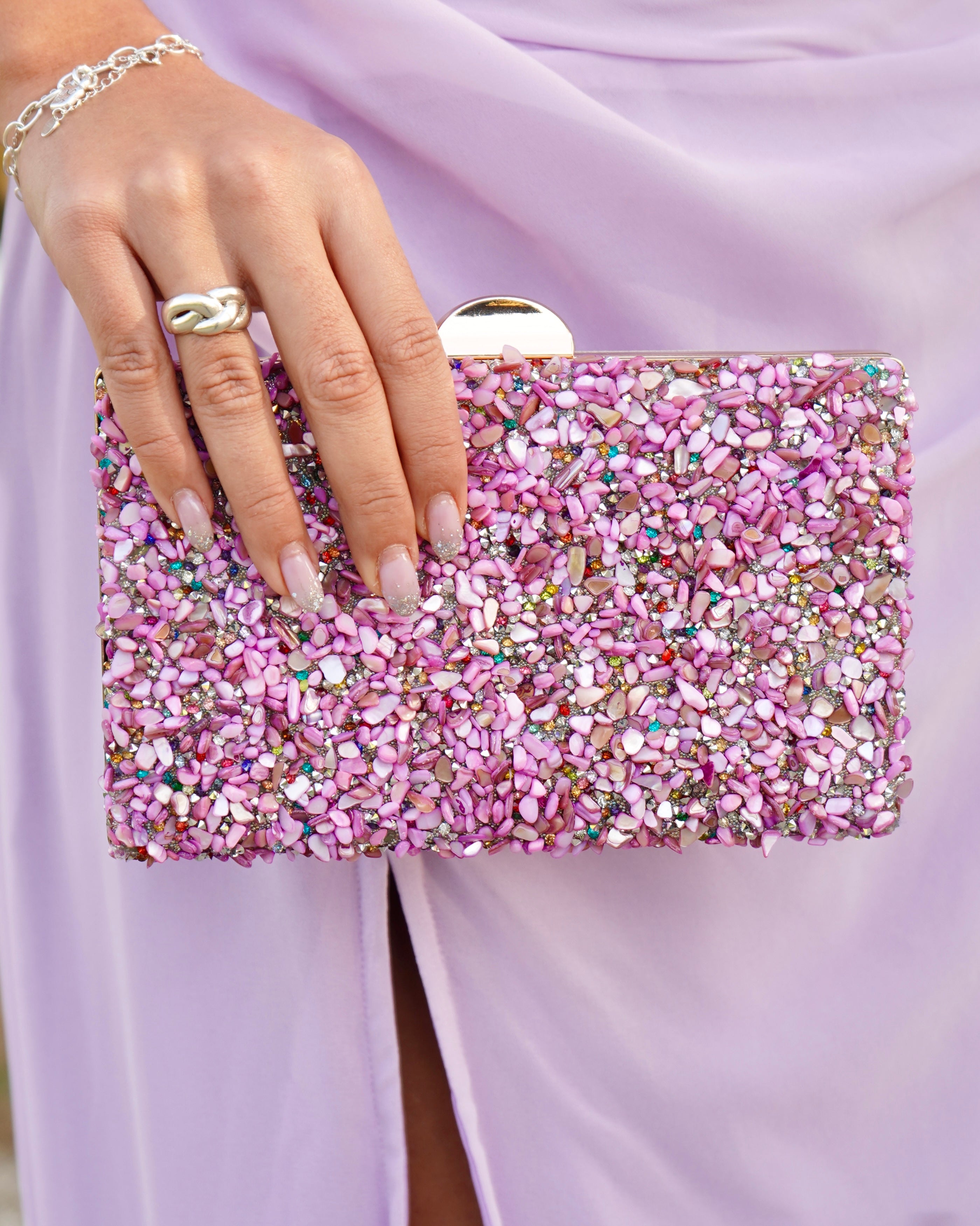 Bolso Pedrería Malva