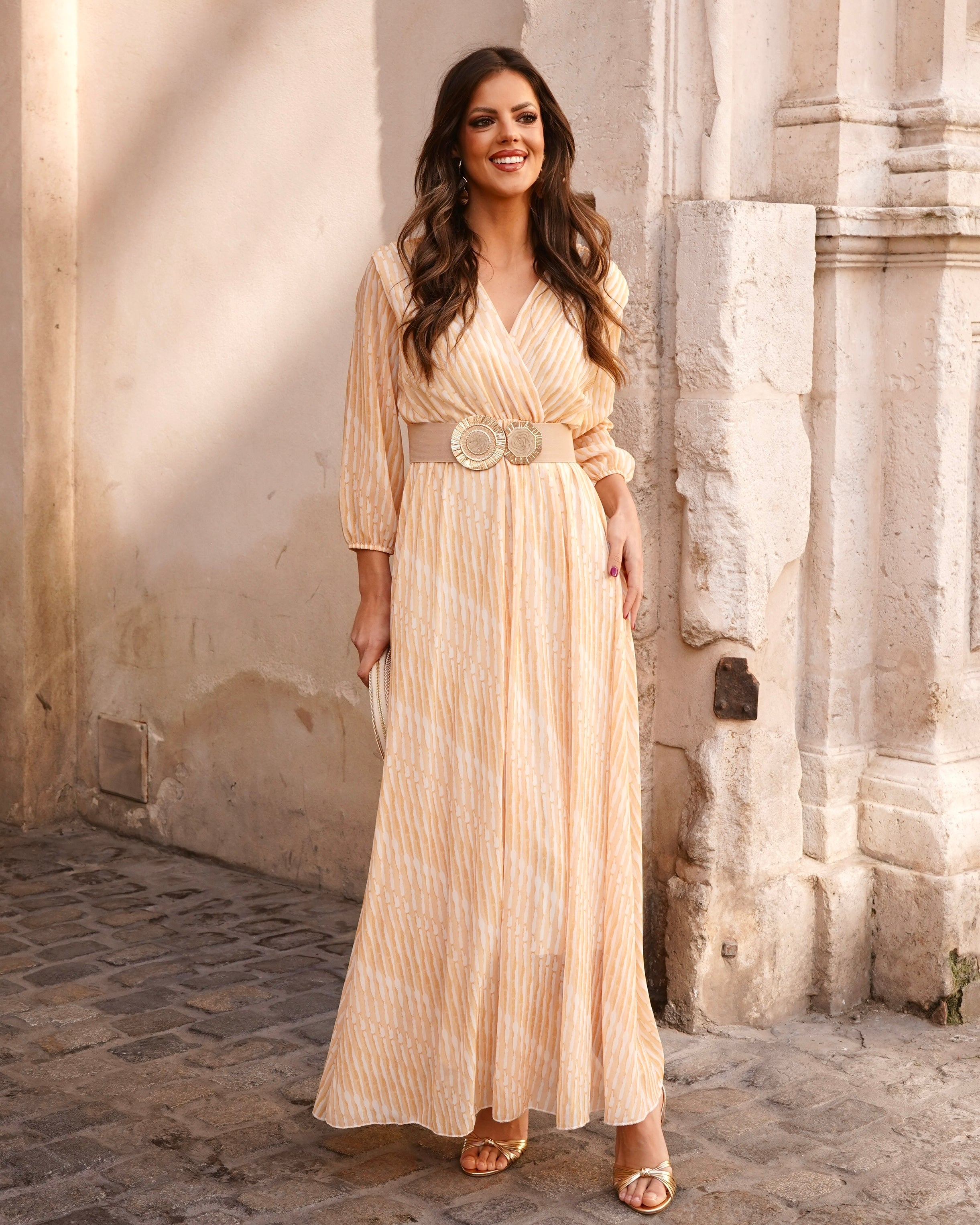 Vestido Belén Amarillo Pastel