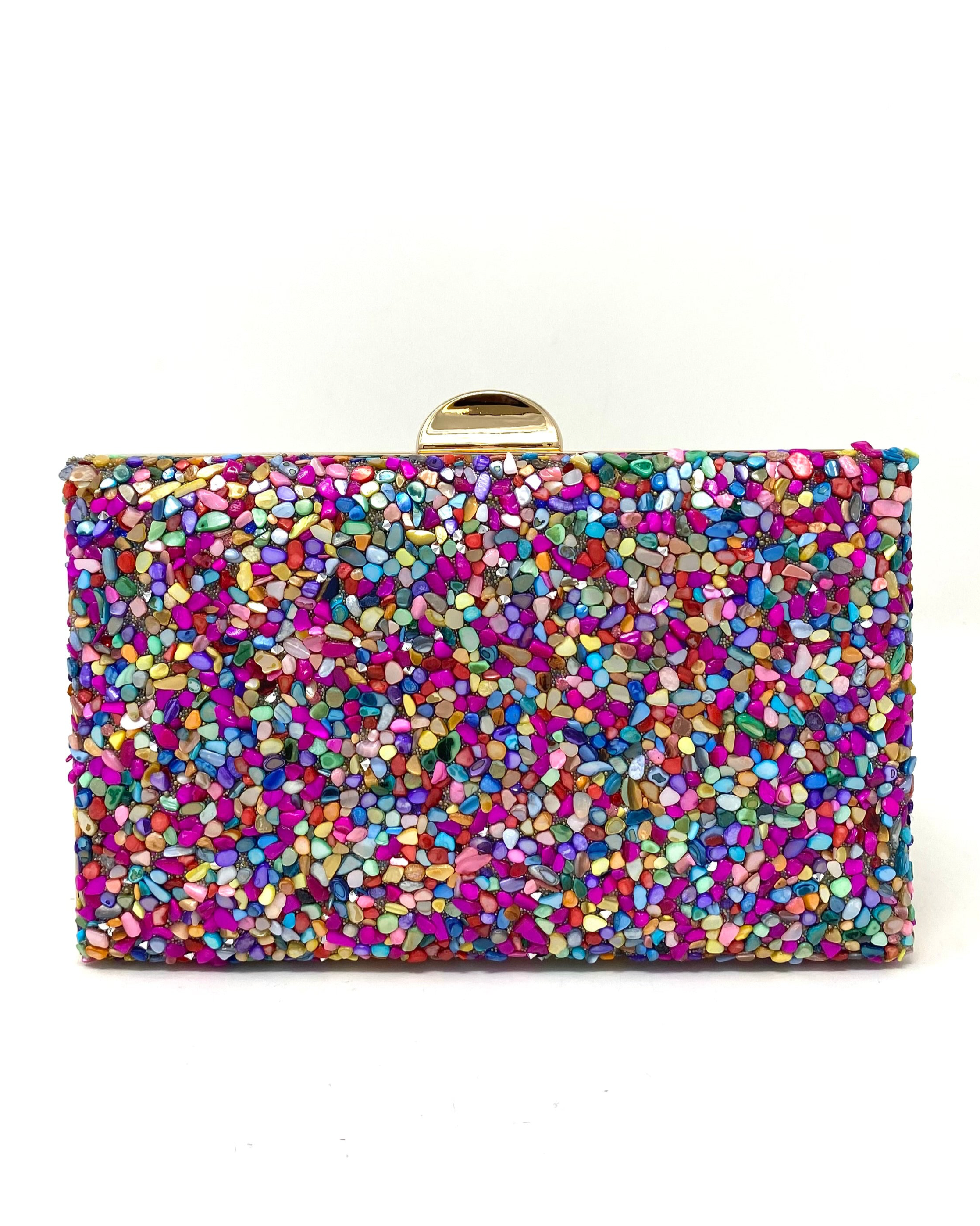 Bolso pedrería rosado