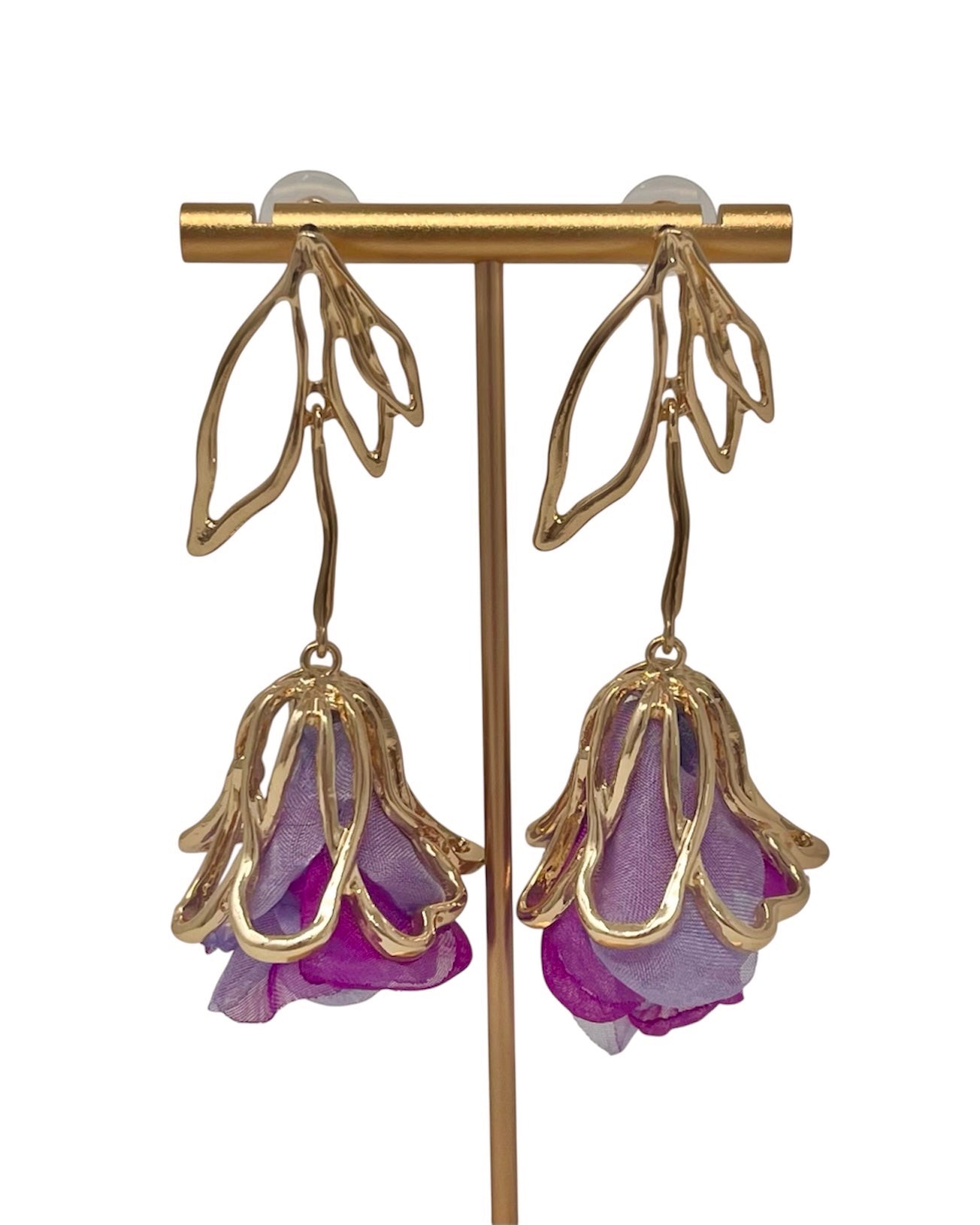 Pendientes Tulipán Malva/Morado