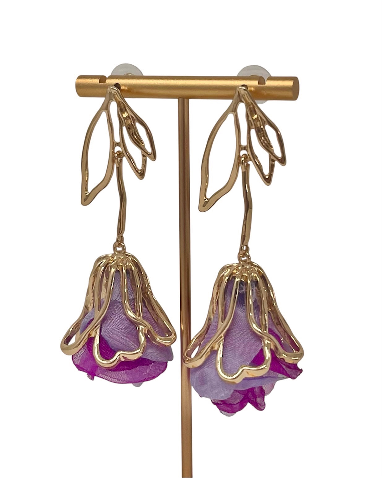 Pendientes Tulipán Malva/Morado