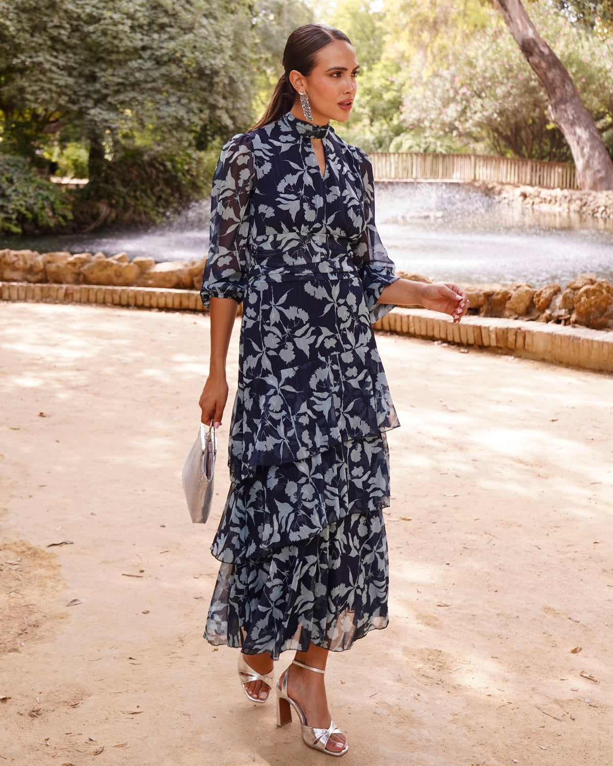Vestido Micaela Marino/Celeste