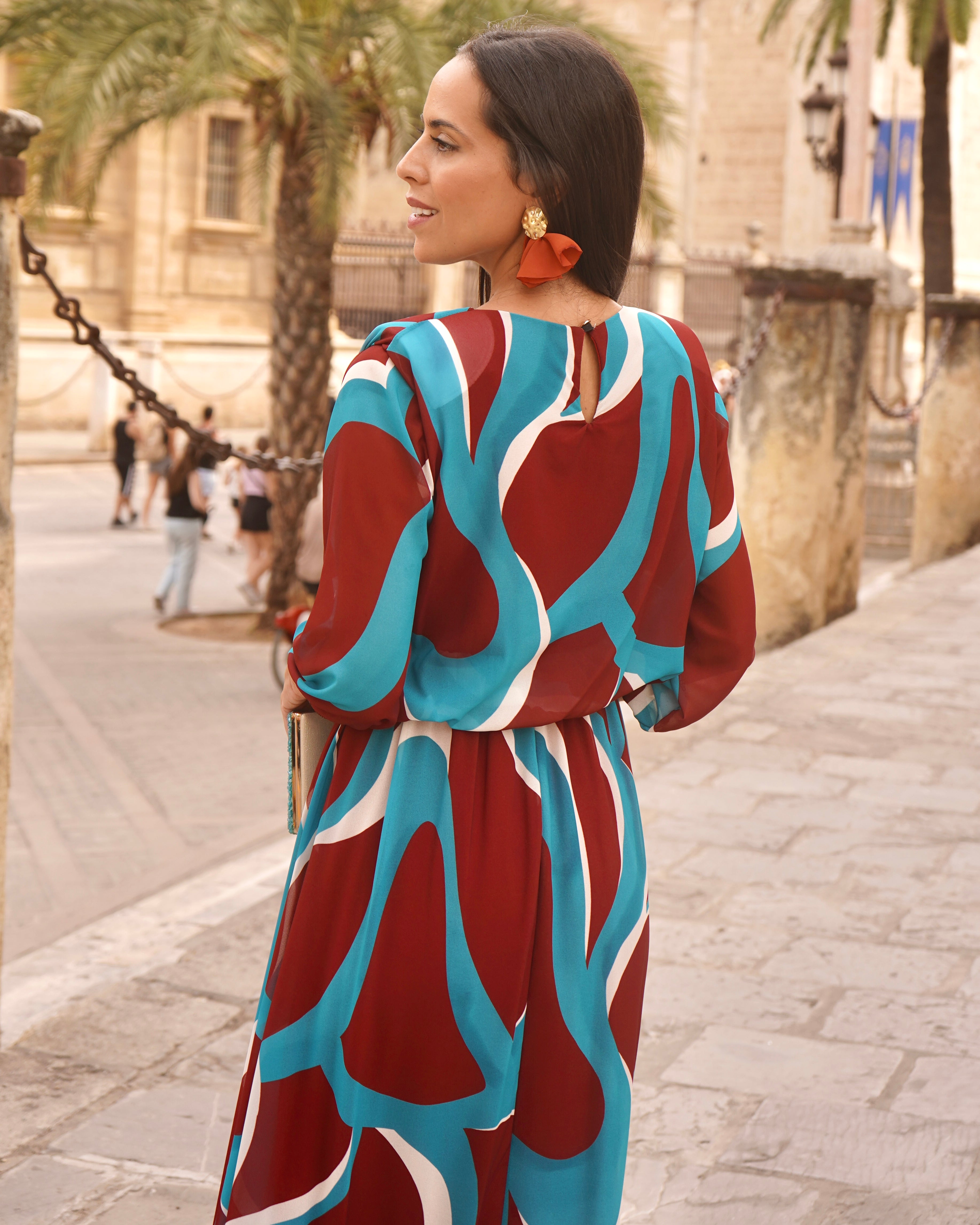 Vestido Maribel Burdeos