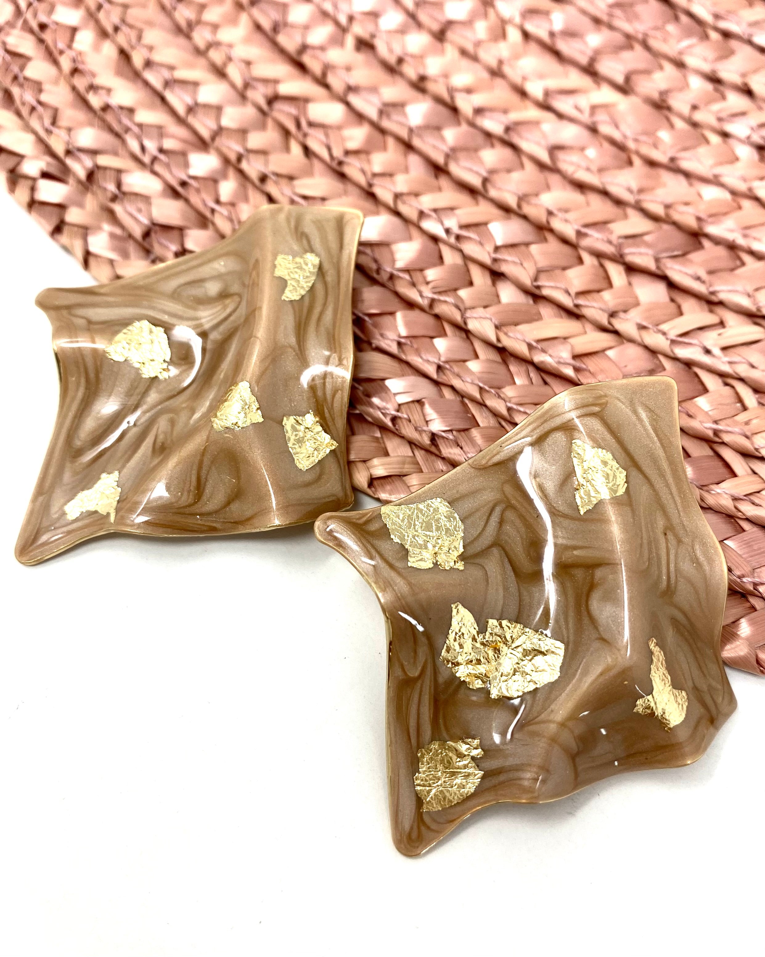Pendientes Jara beige