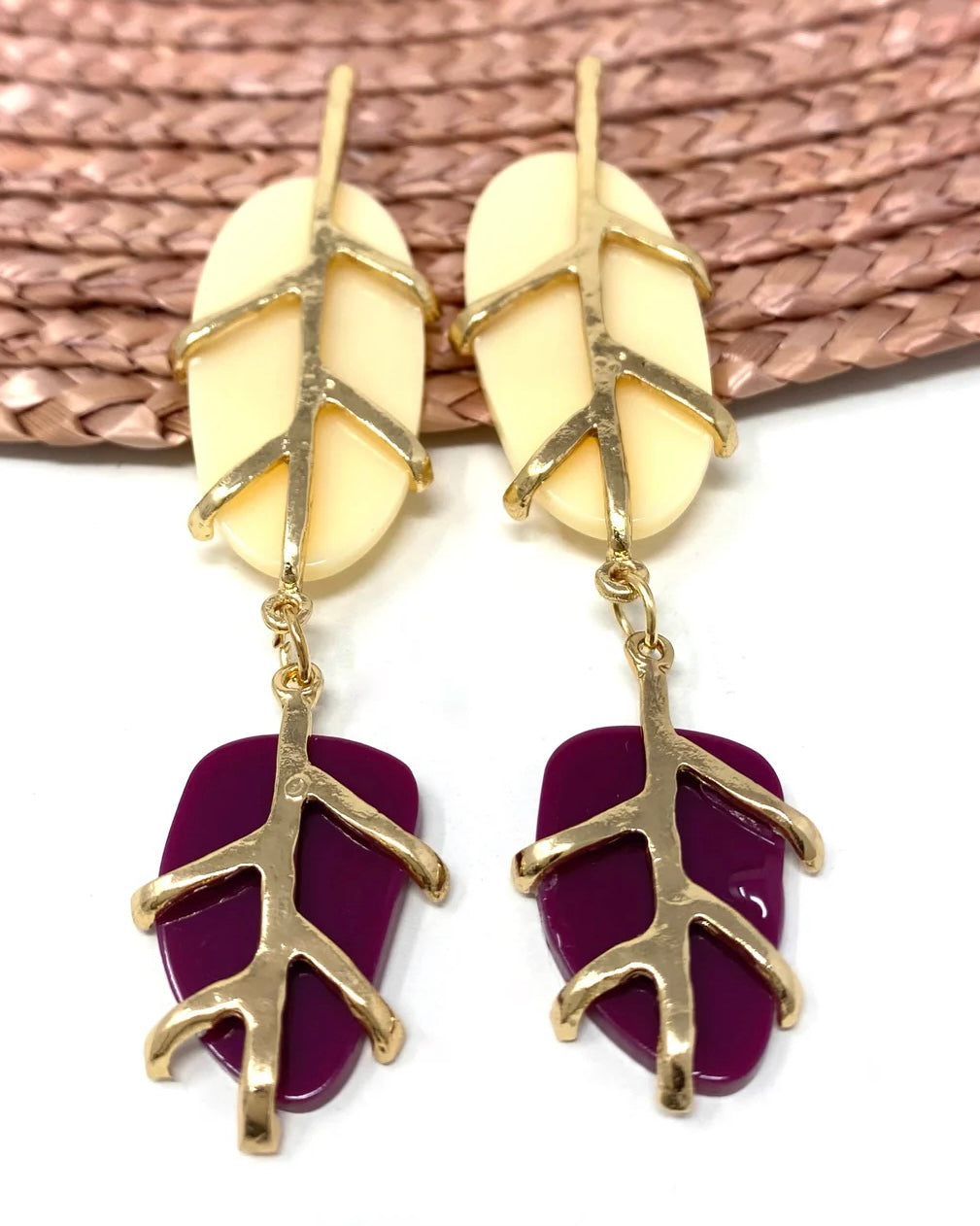 Pendientes hoja