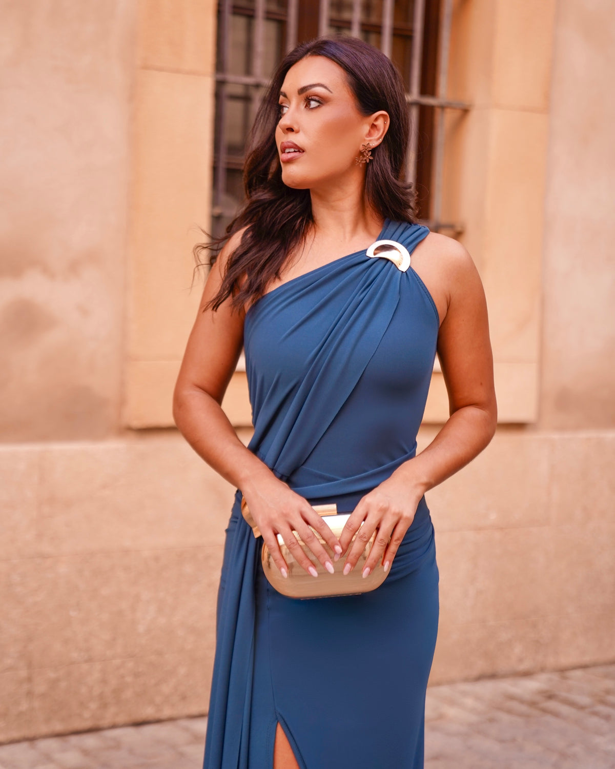 Vestido Grecia Azulado