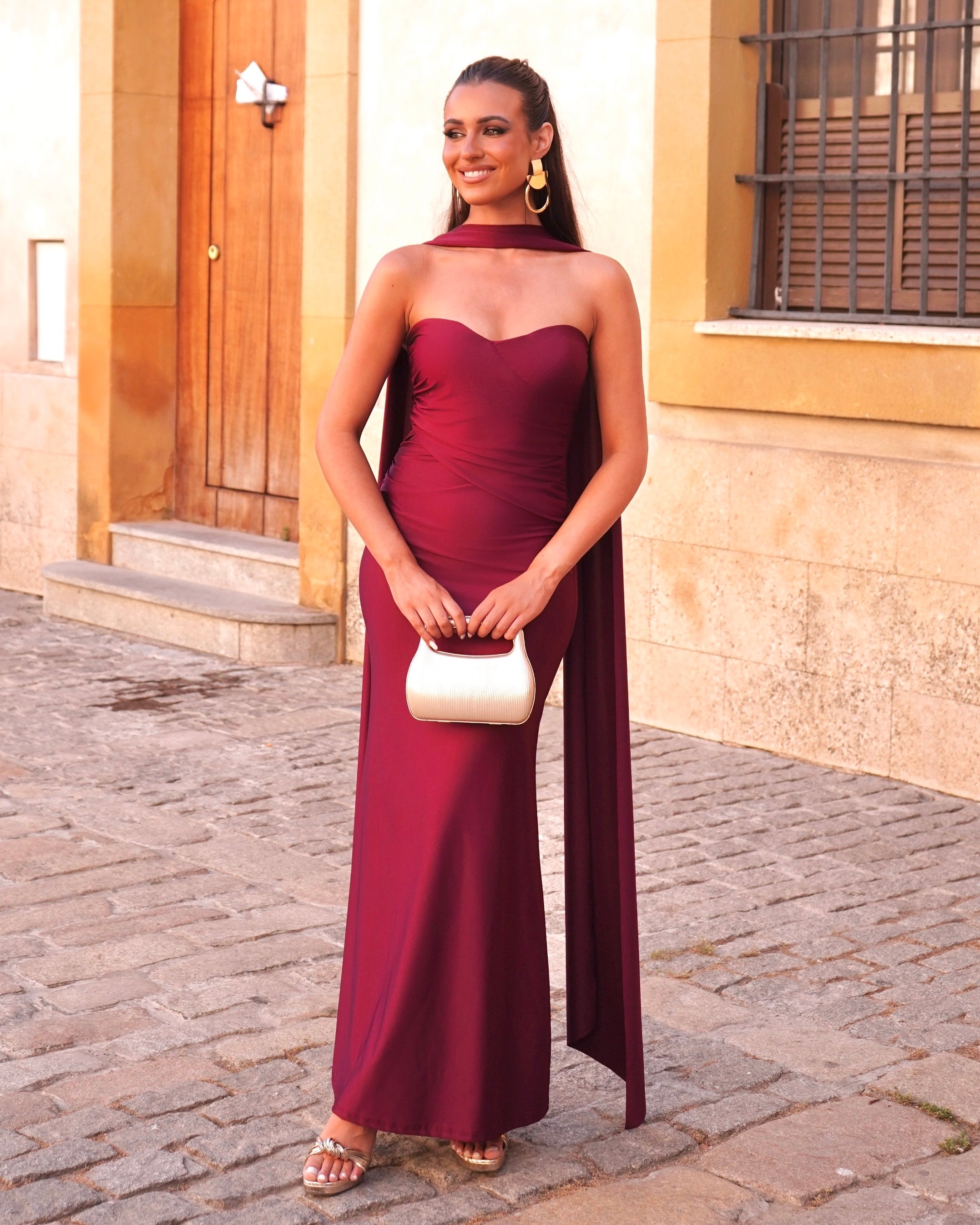 Vestido Madelina Burdeos