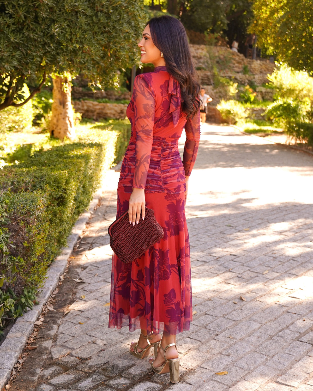 Vestido Damisela Teja/Berenjena