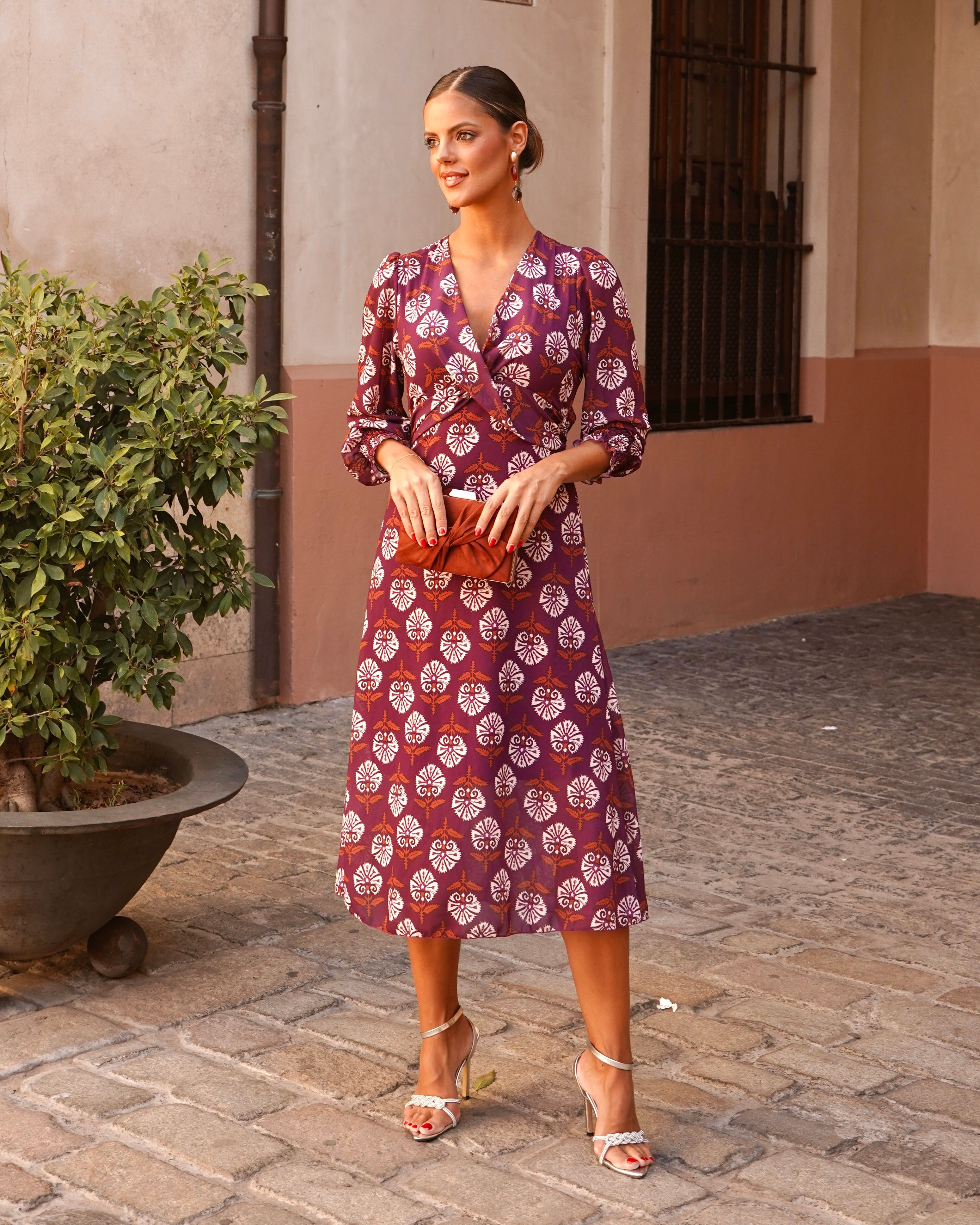Vestido Carlota Burdeos
