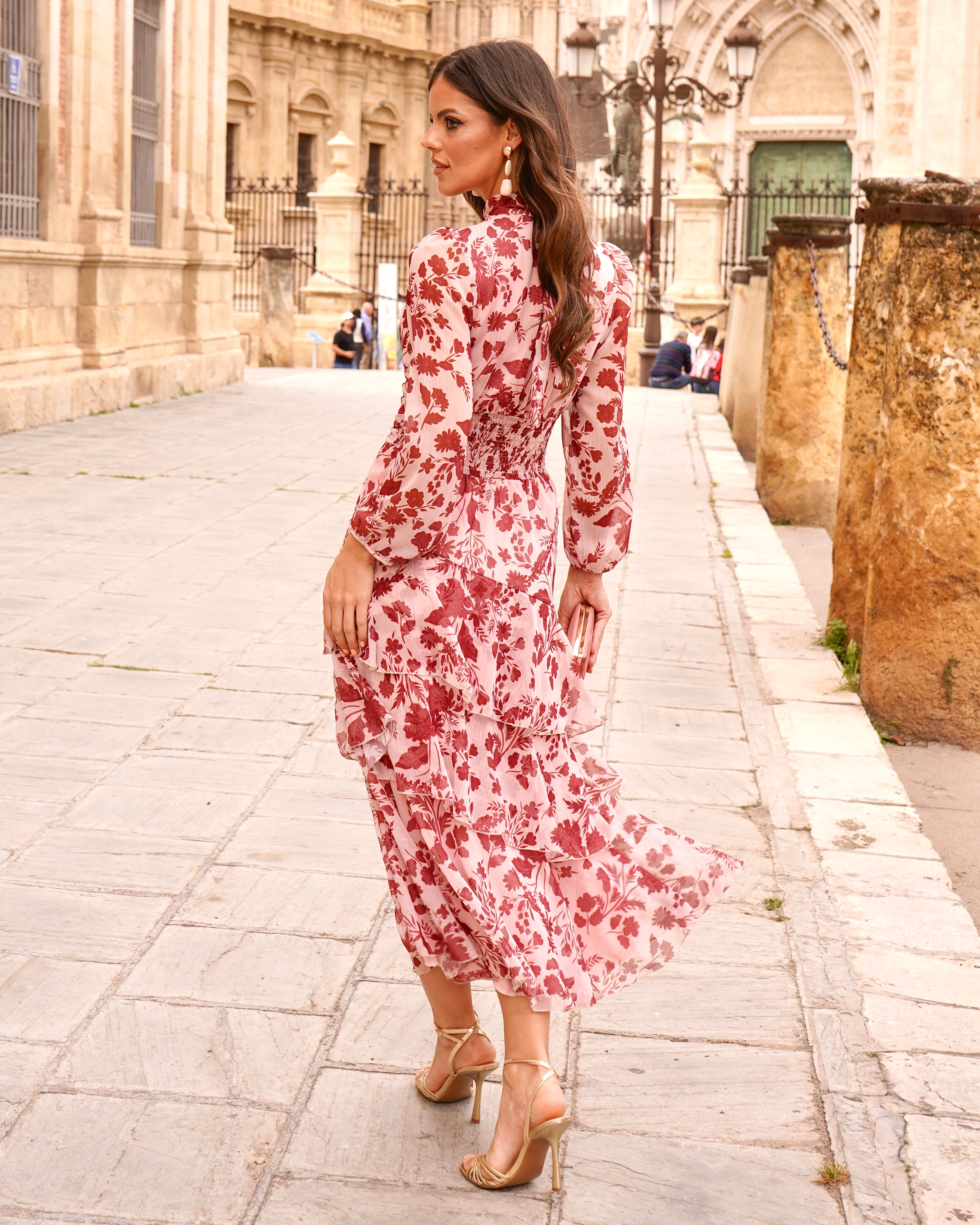 Vestido Mabel Rosa/Teja