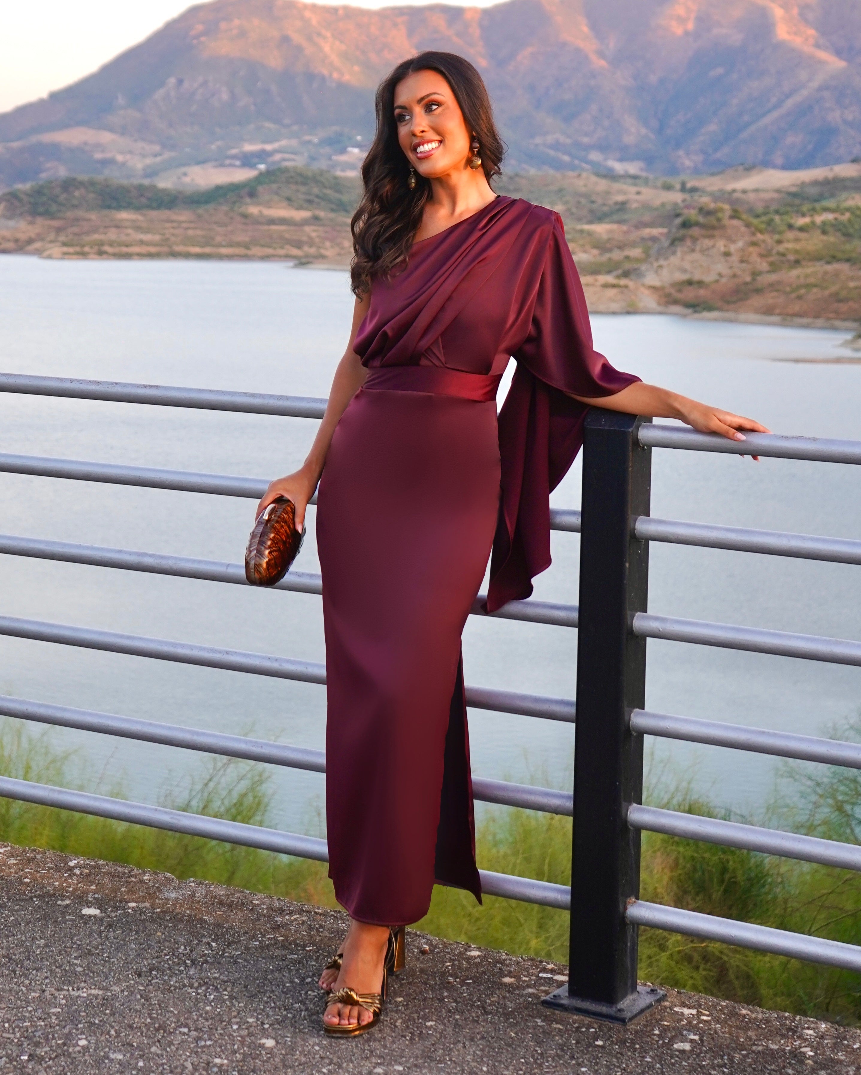 Vestido Verona Burdeos