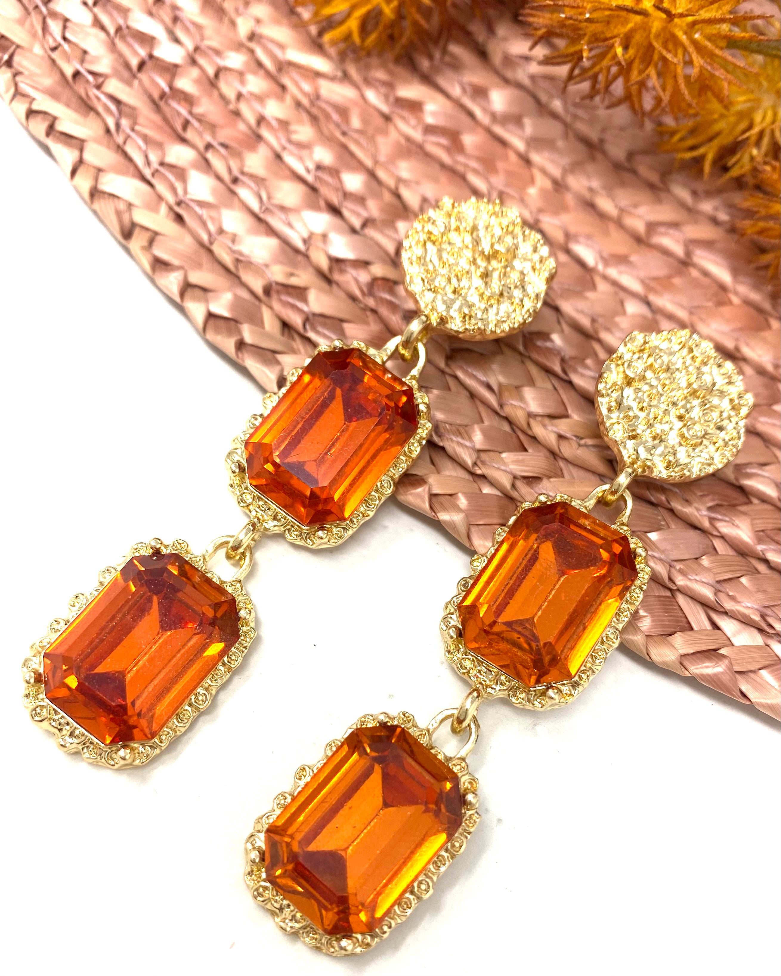 Pendientes Romeo anaranjados