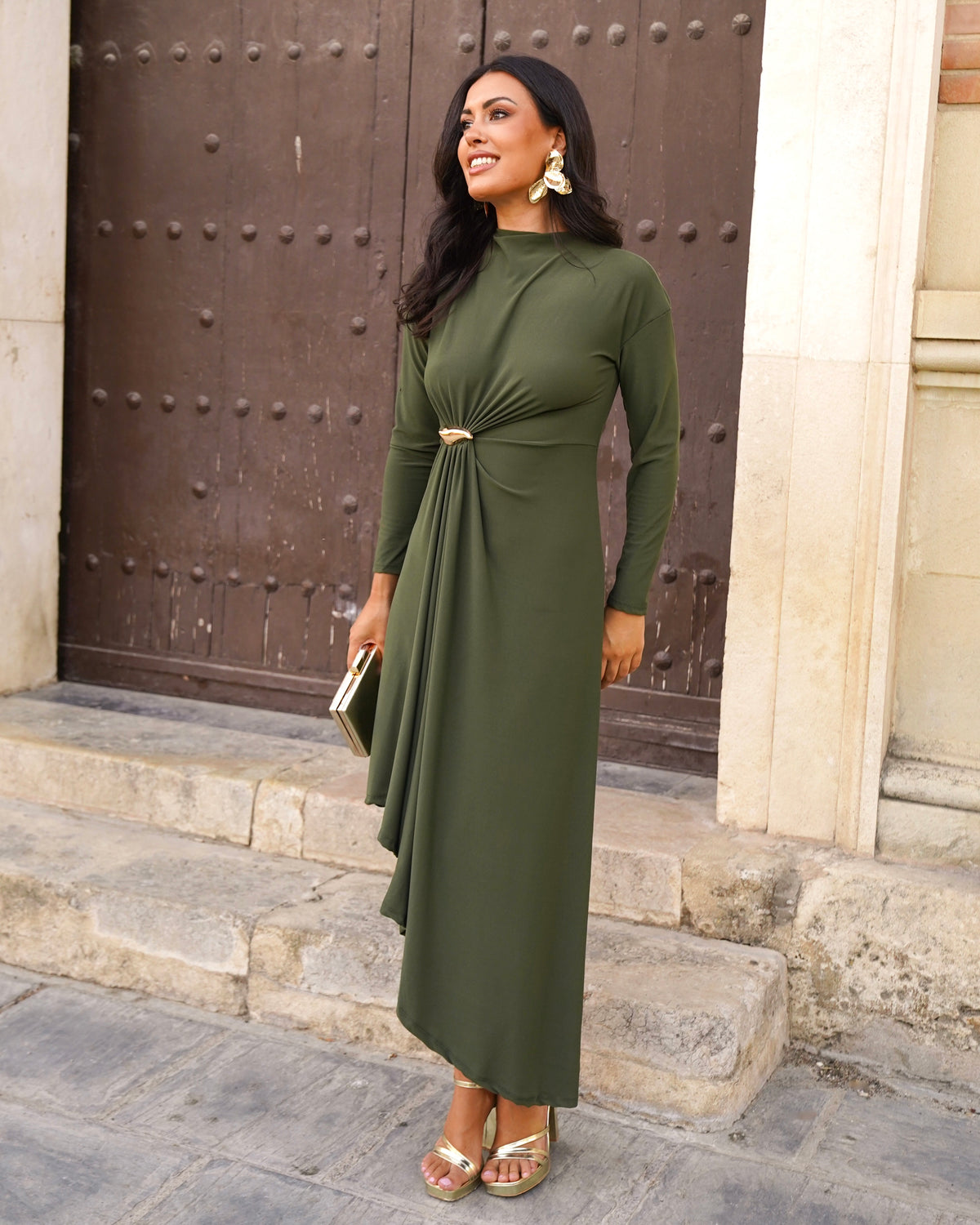 Vestido Estela Caqui