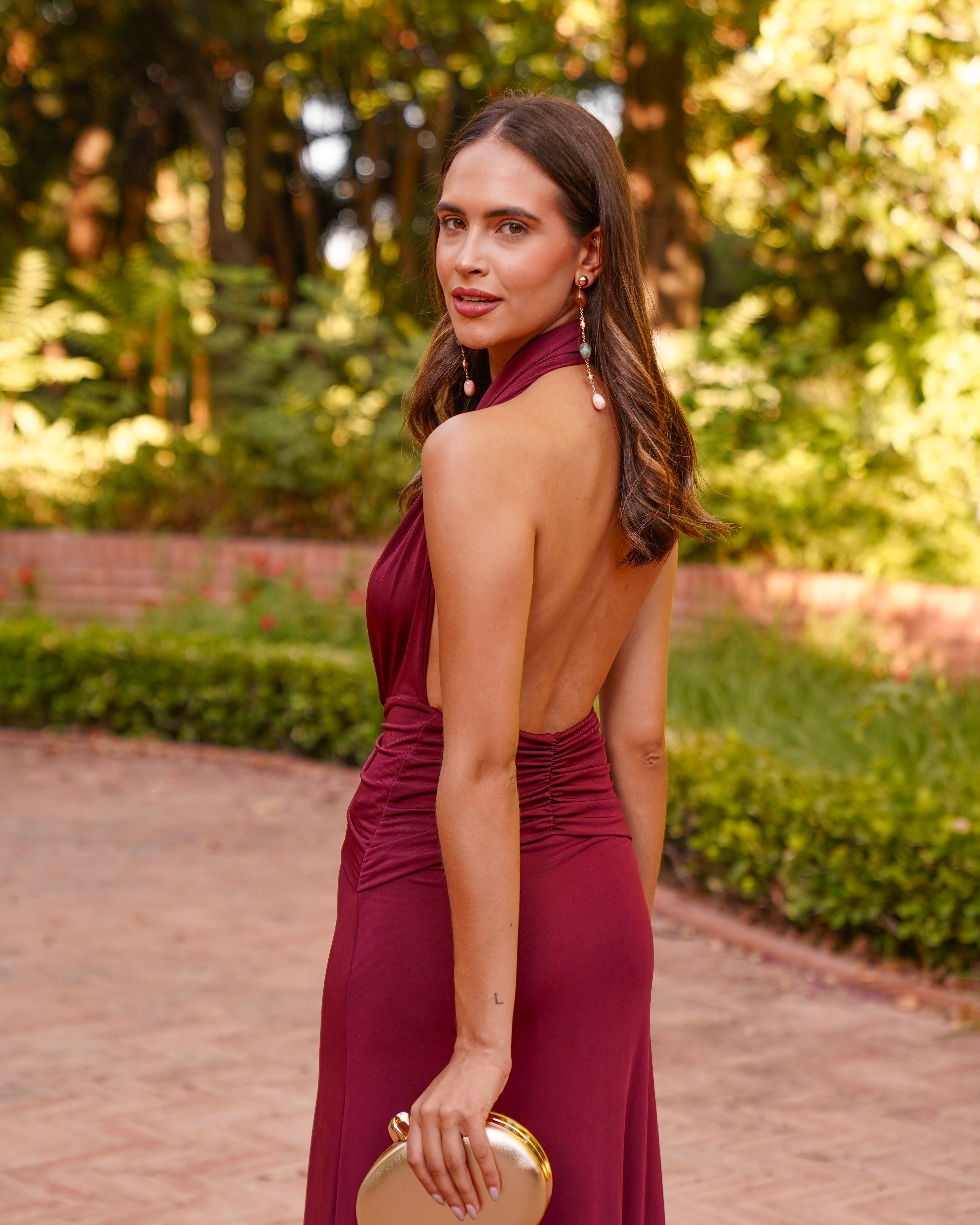 Vestido Luján Burdeos