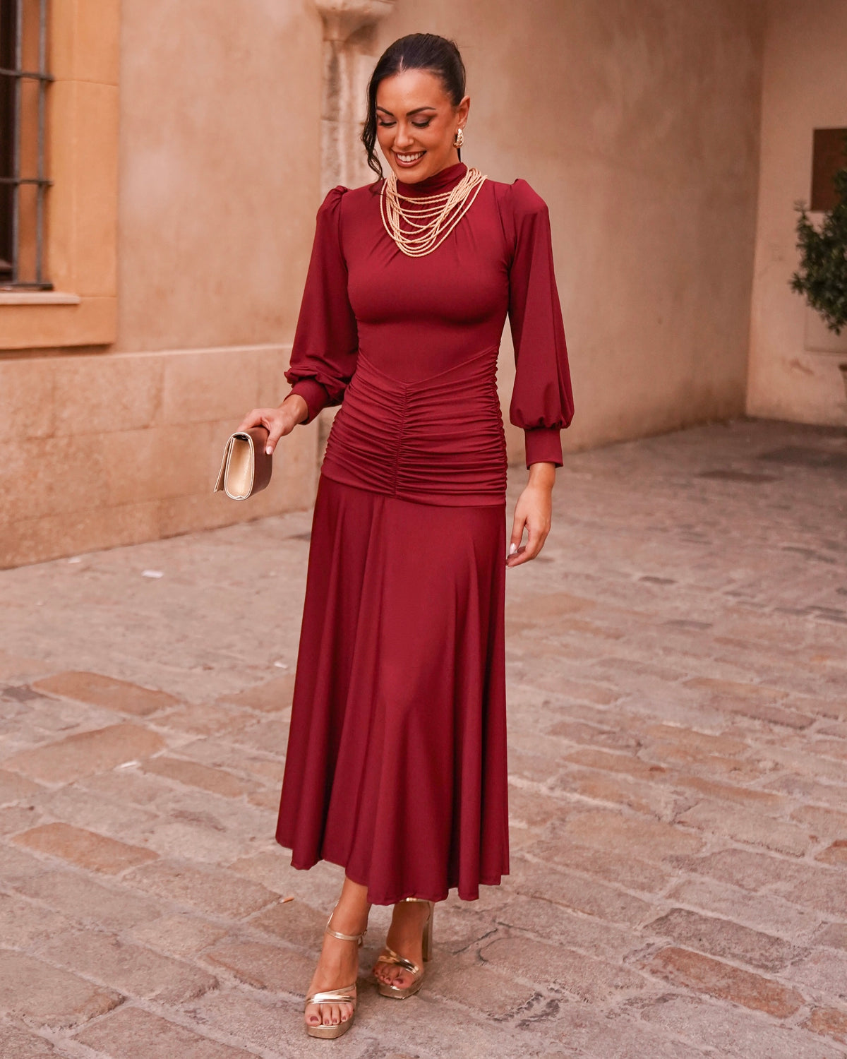 Vestido Ivanna Burdeos
