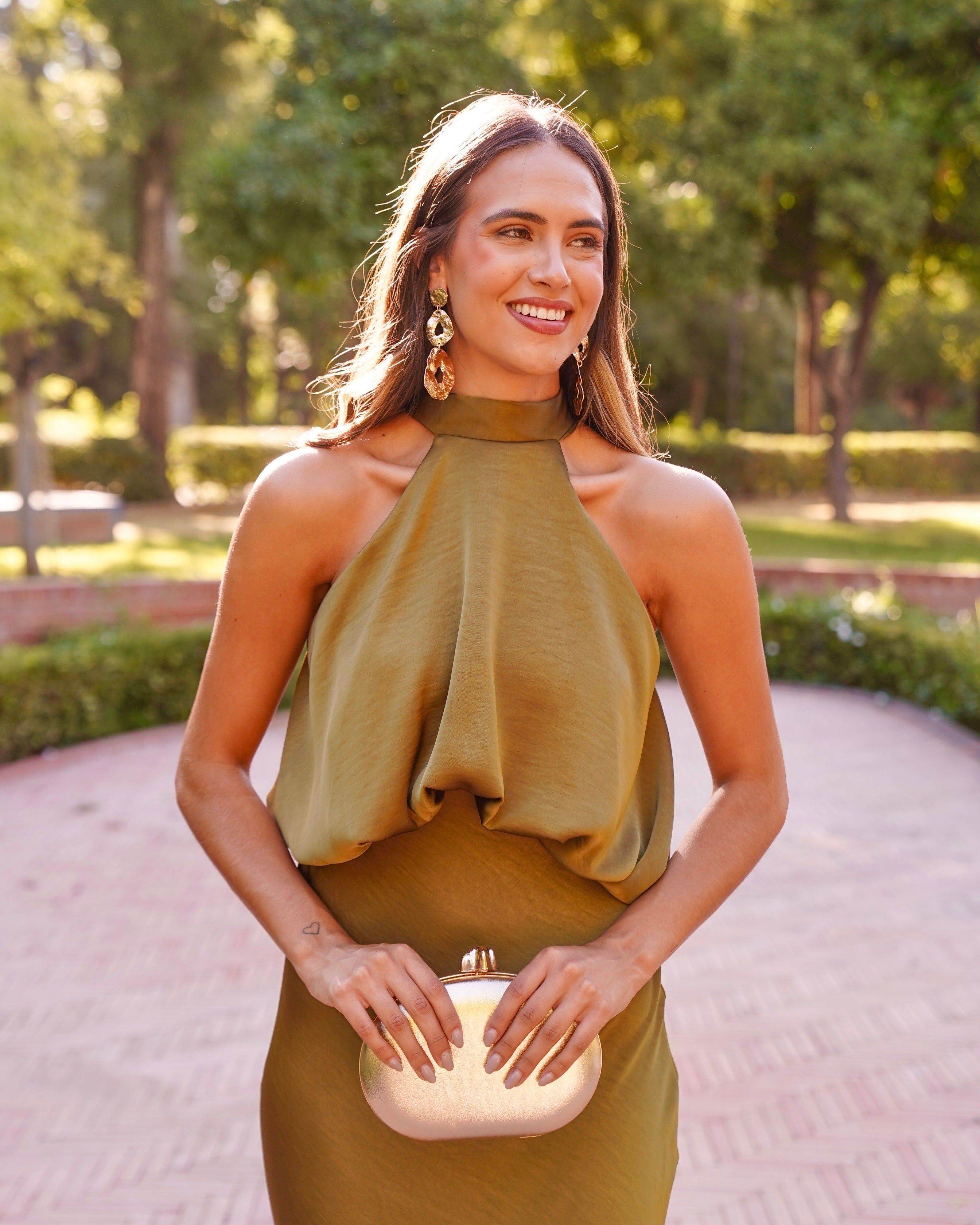 Vestido Priscilla Caqui