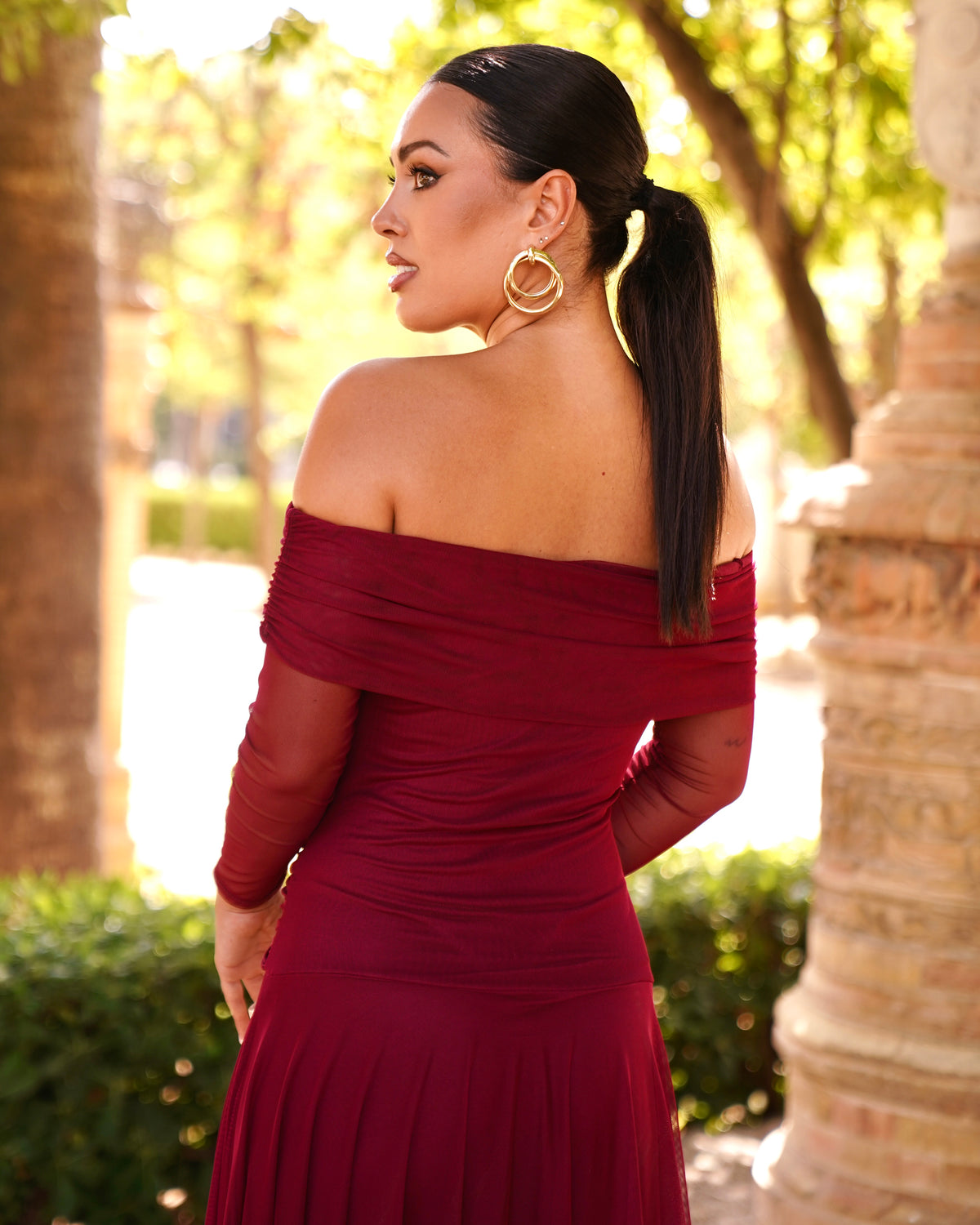 Vestido Valentina Burdeos