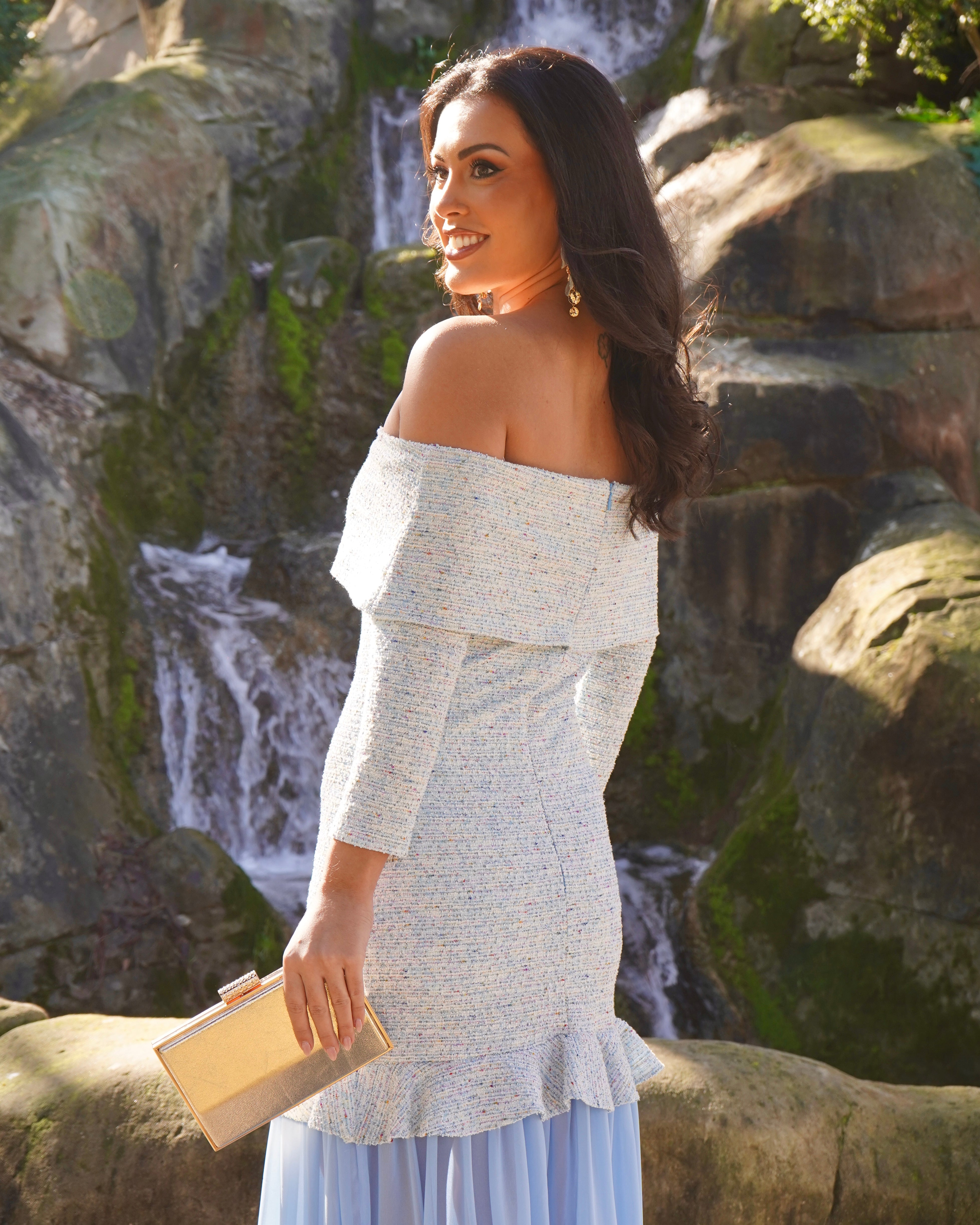 Vestido Rosalinda celeste