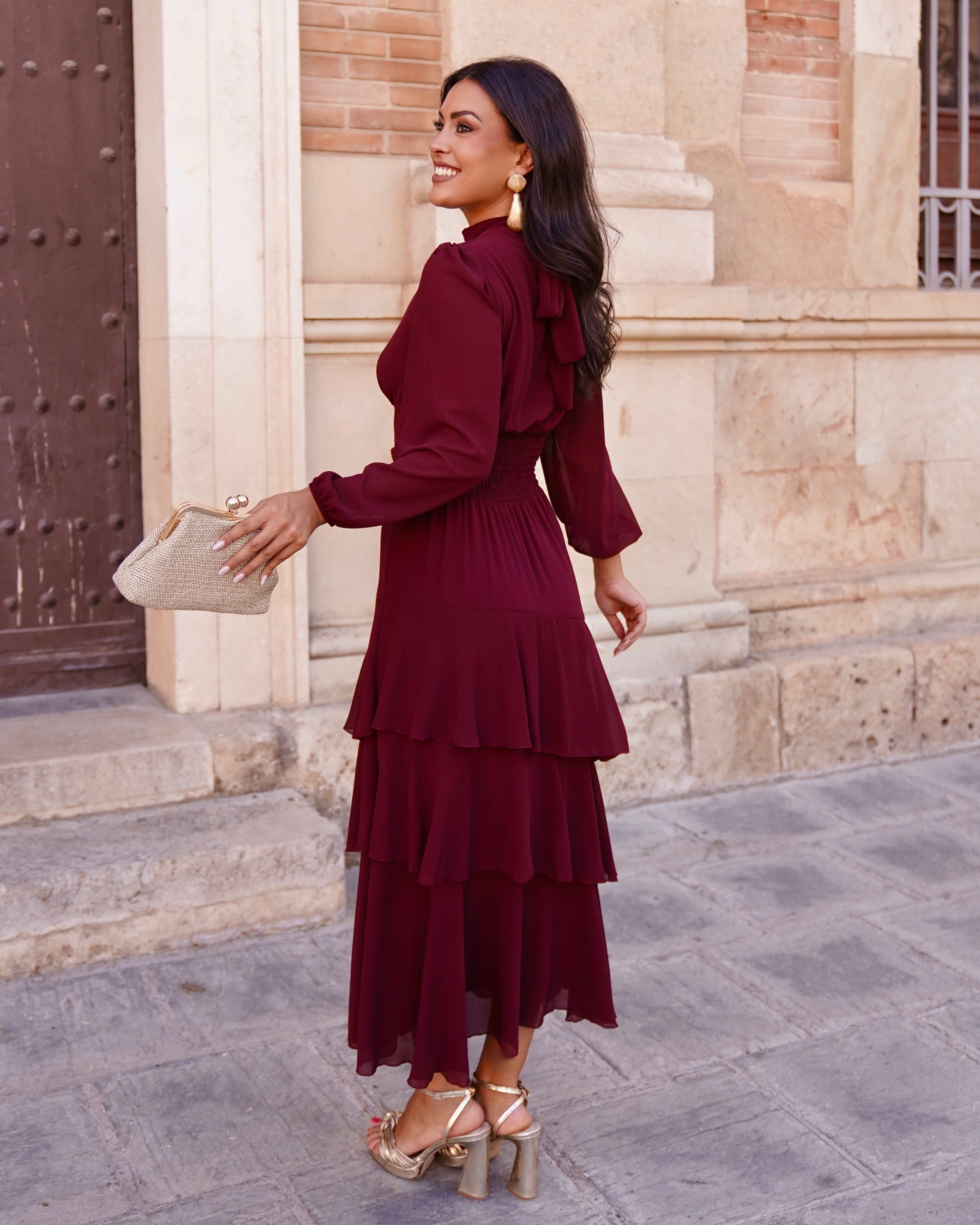 Vestido Julieta Burdeos