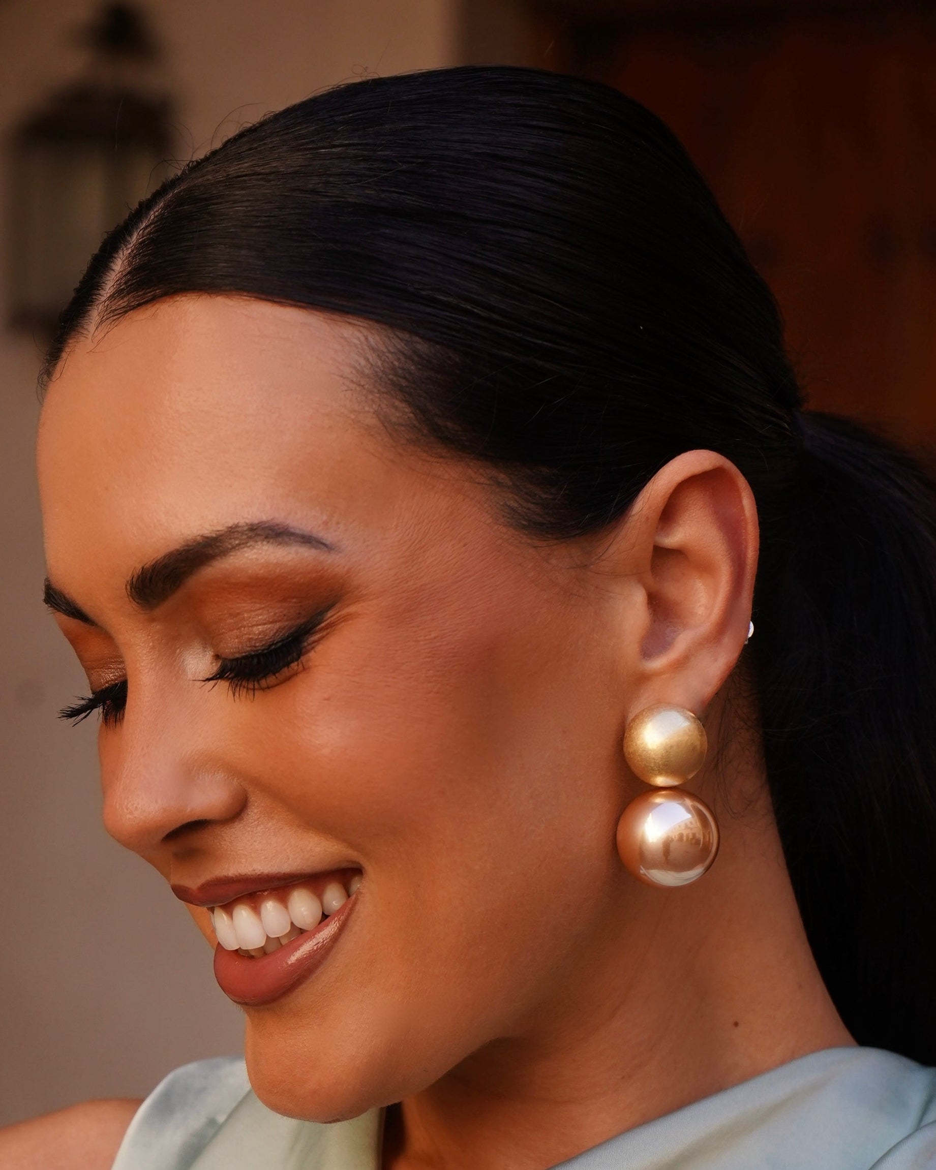 Pendientes Sabela Beige