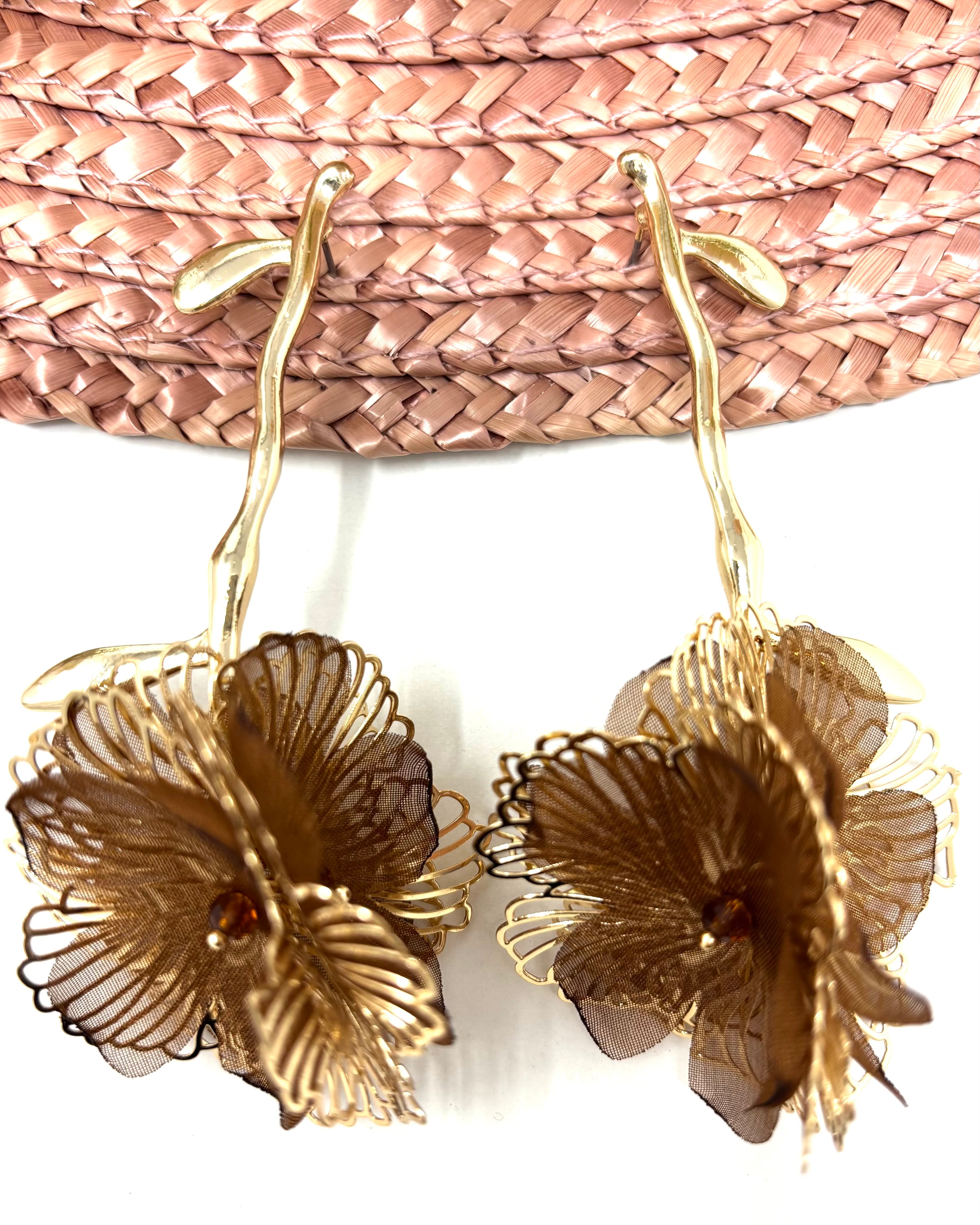 Pendientes Jimena chocolate.