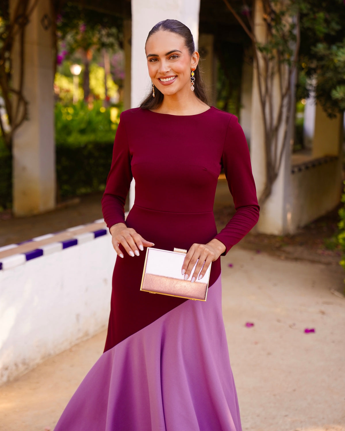 Vestido Estrella Burdeos/Malva