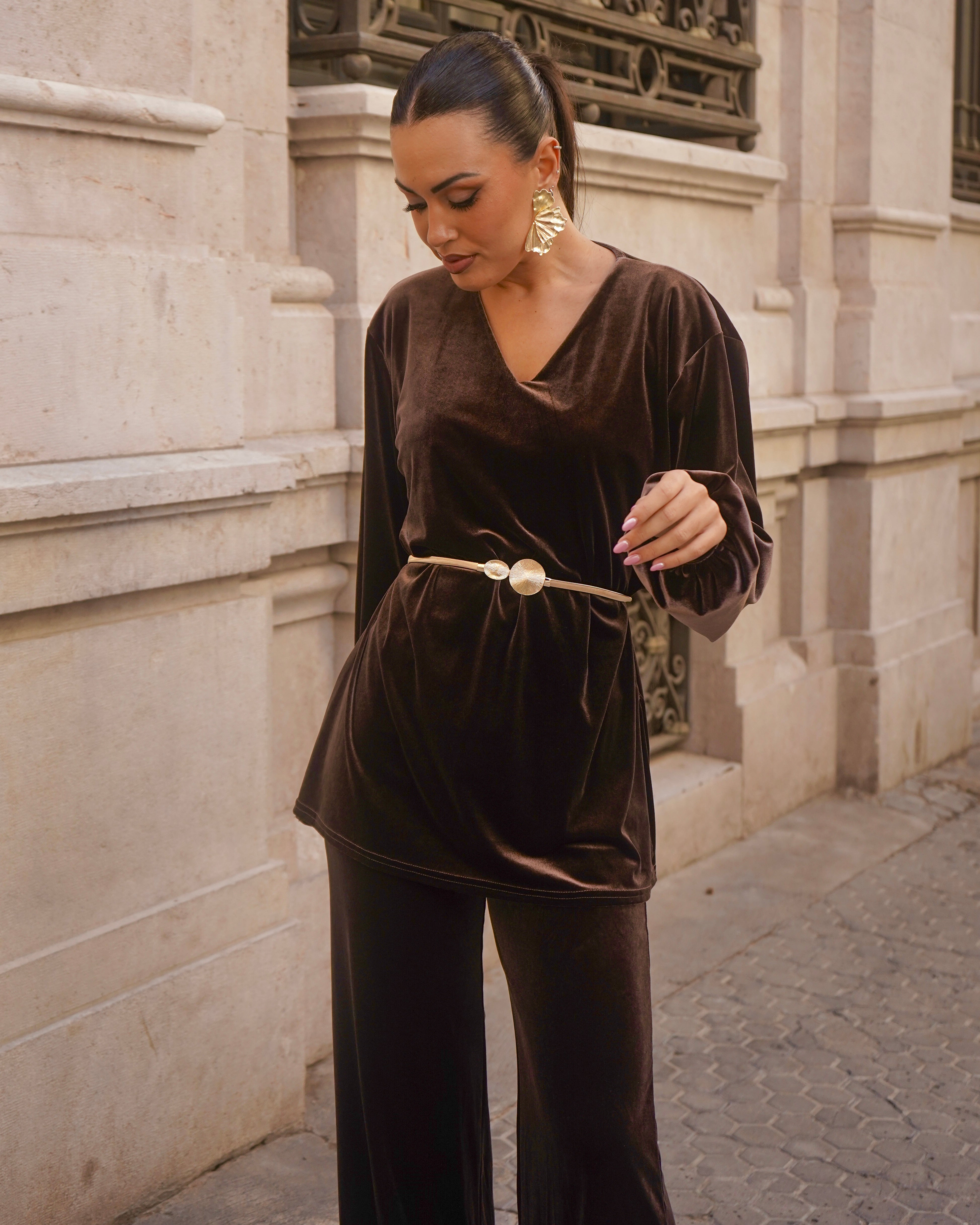 Conjunto Viviana chocolate