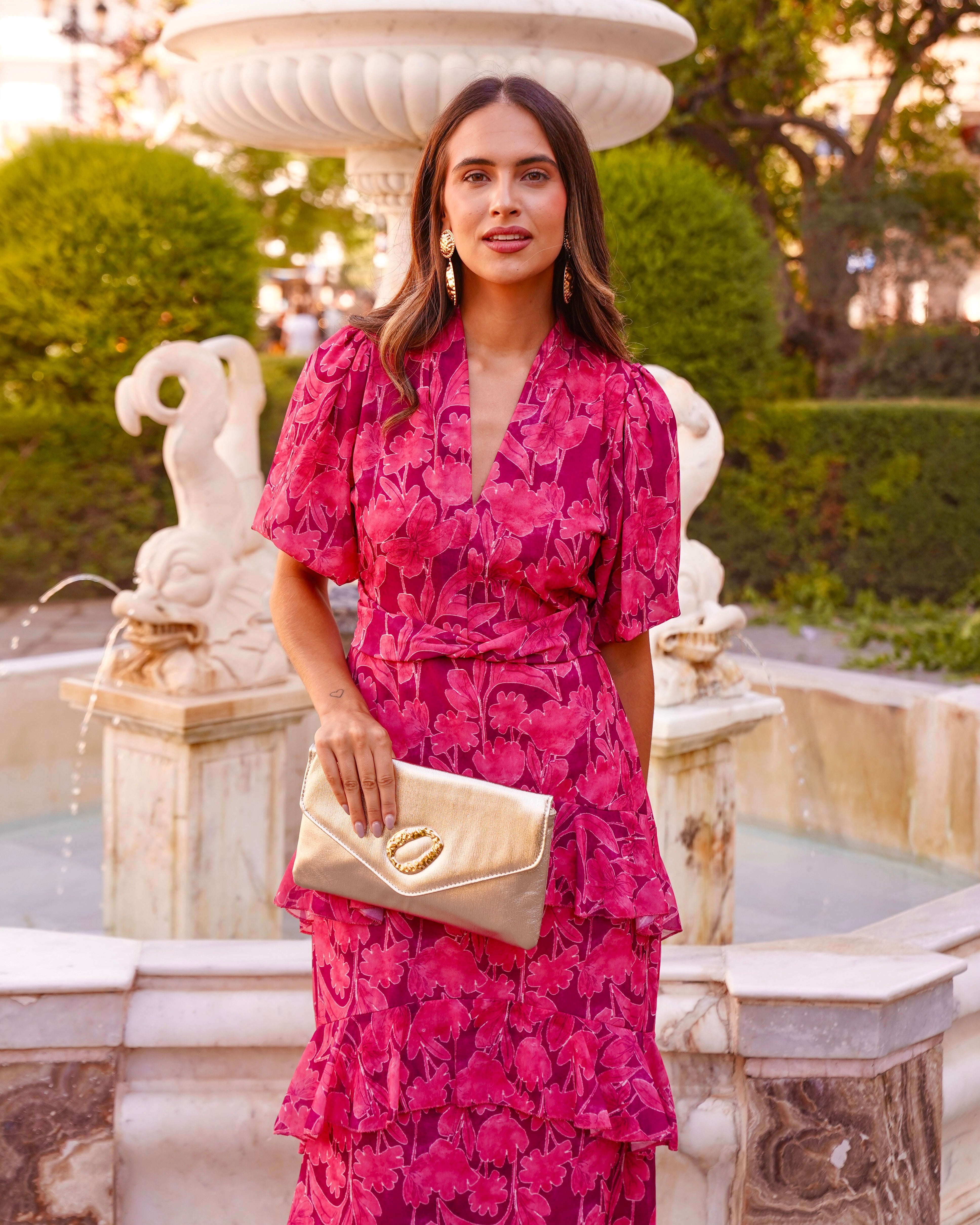 Vestido Graciela Fresa/Buganvilla