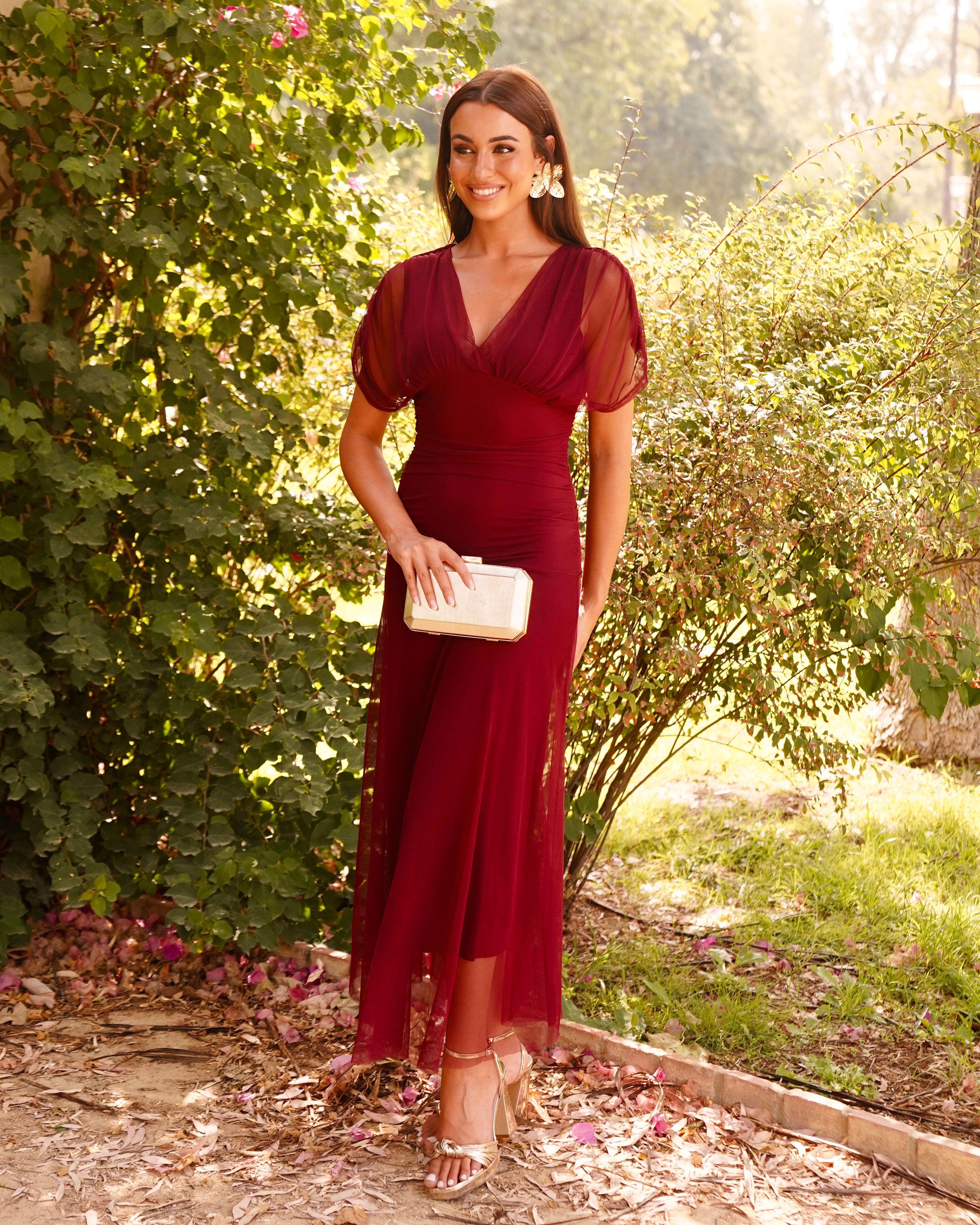 Vestido Carmela Burdeos