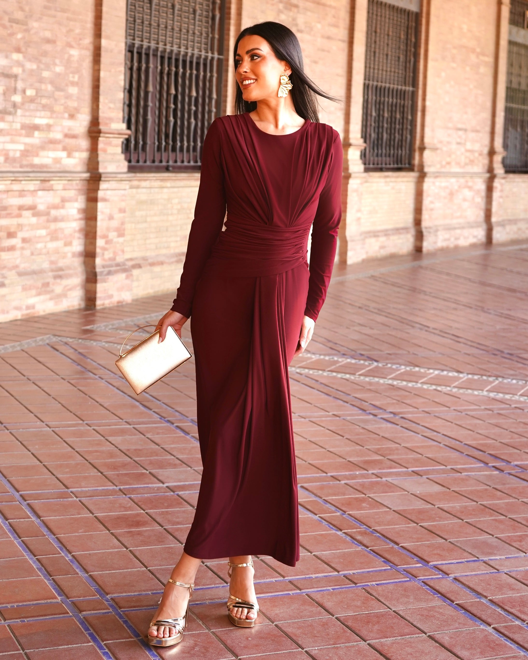 Vestido Ginebra Burdeos