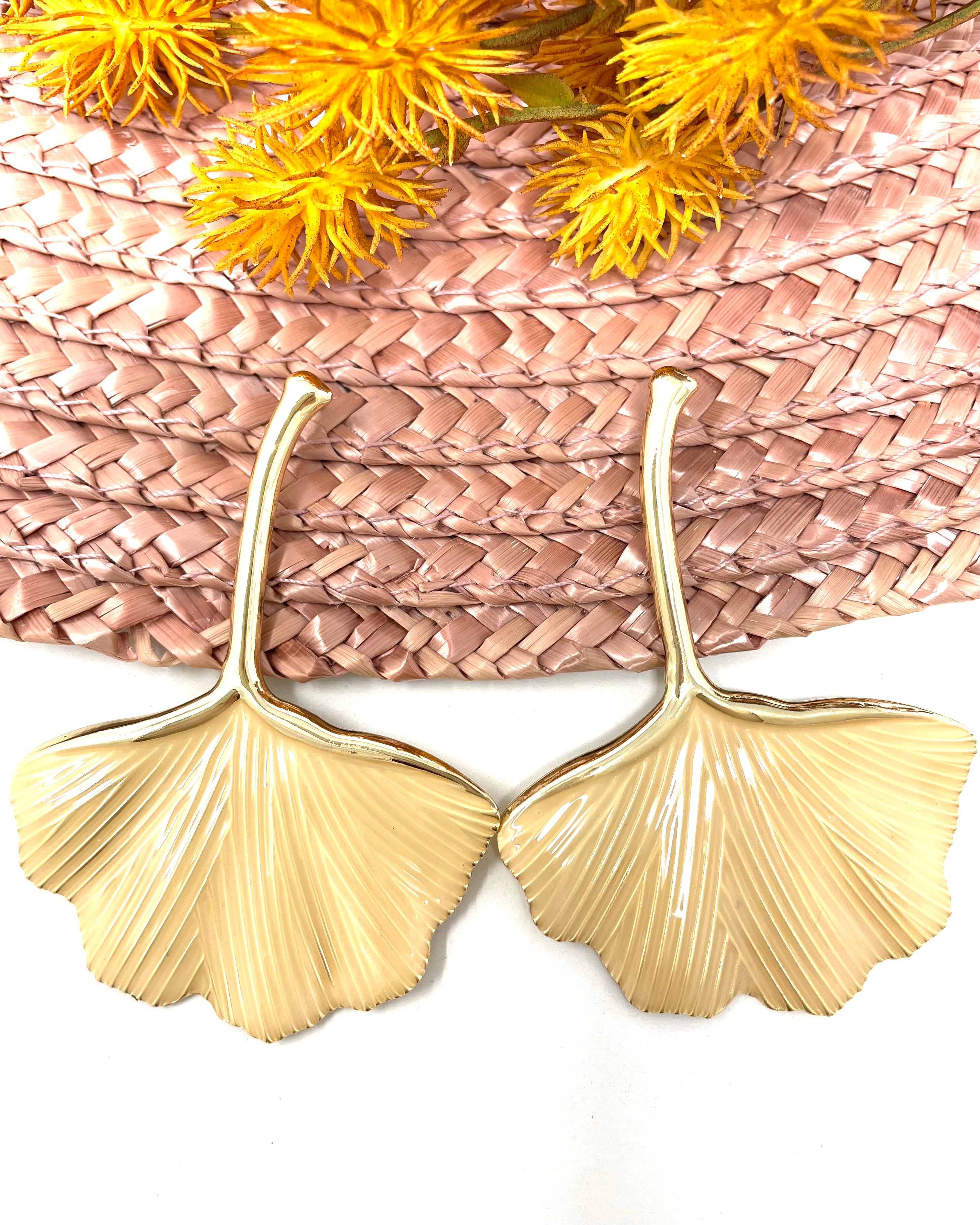 Pendientes Nadia beige