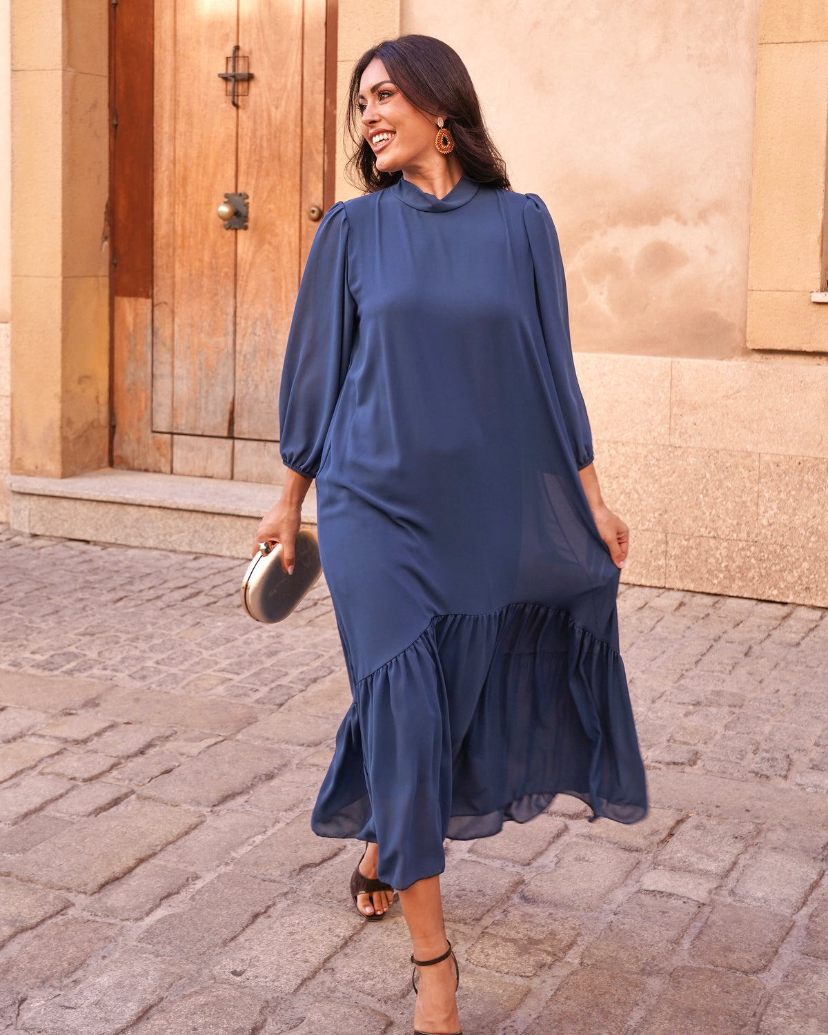 Vestido Constanza Azulado