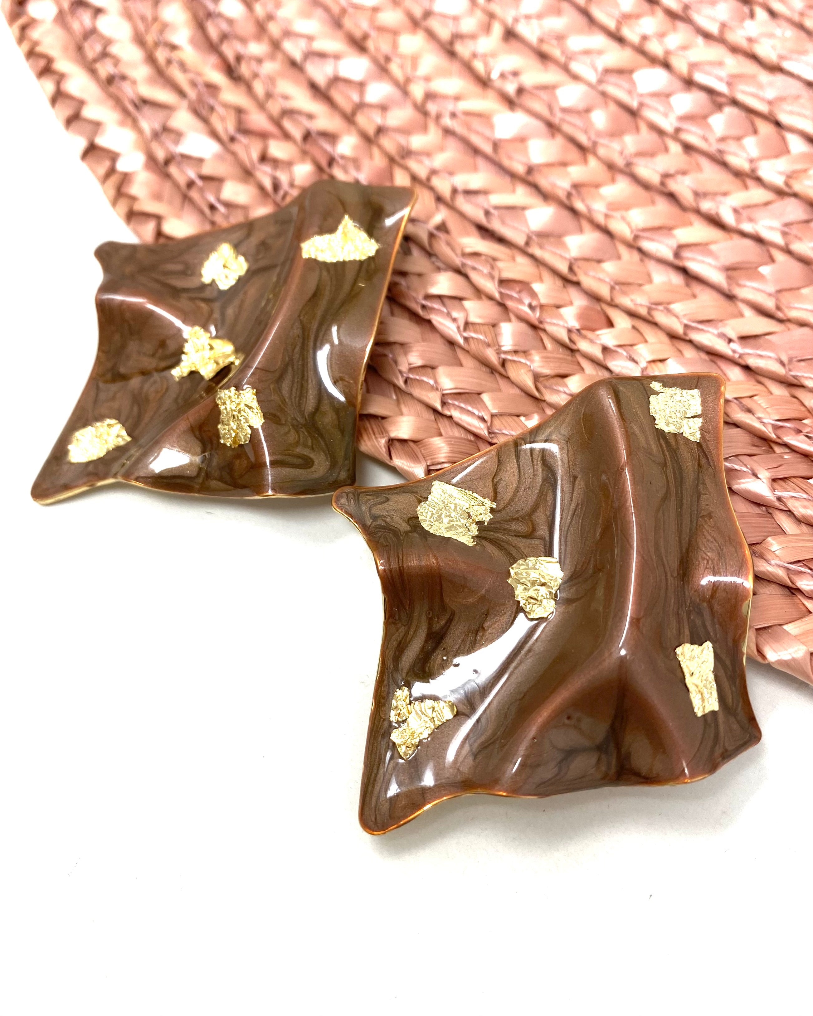 Pendientes Jara marrón