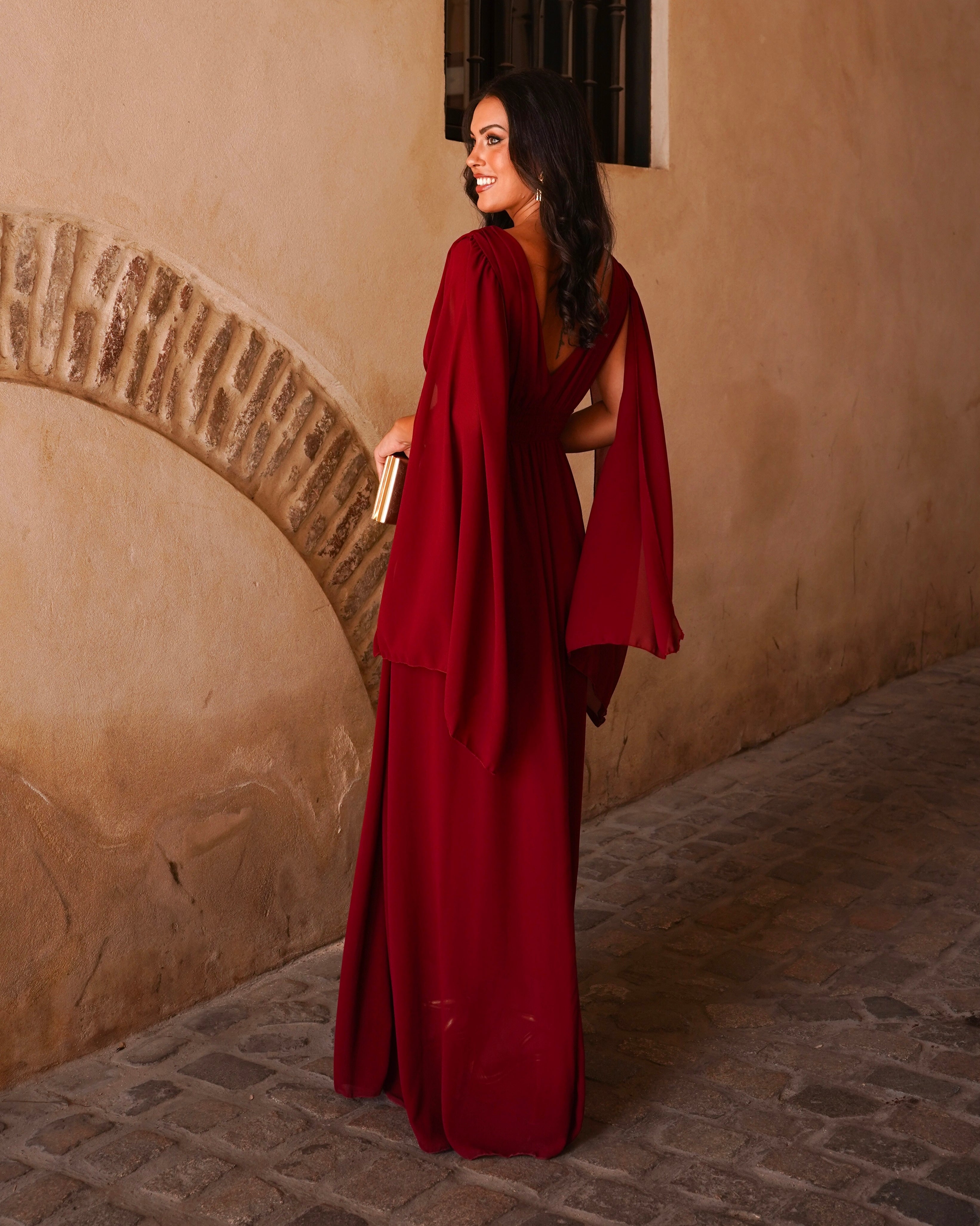 Vestido Perú Burdeos