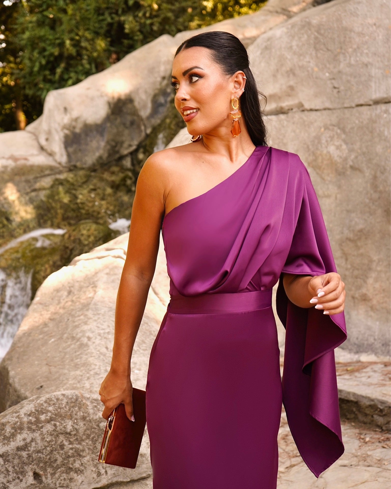 Vestido Verona berenjena