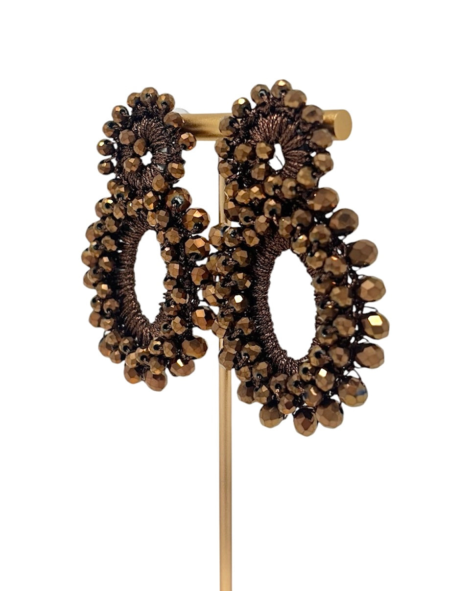 Pendientes Mariela Chocolate