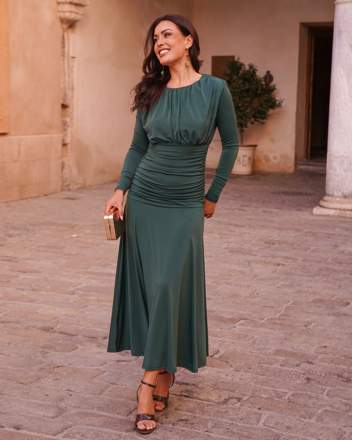 Vestido Candela Verde Botella