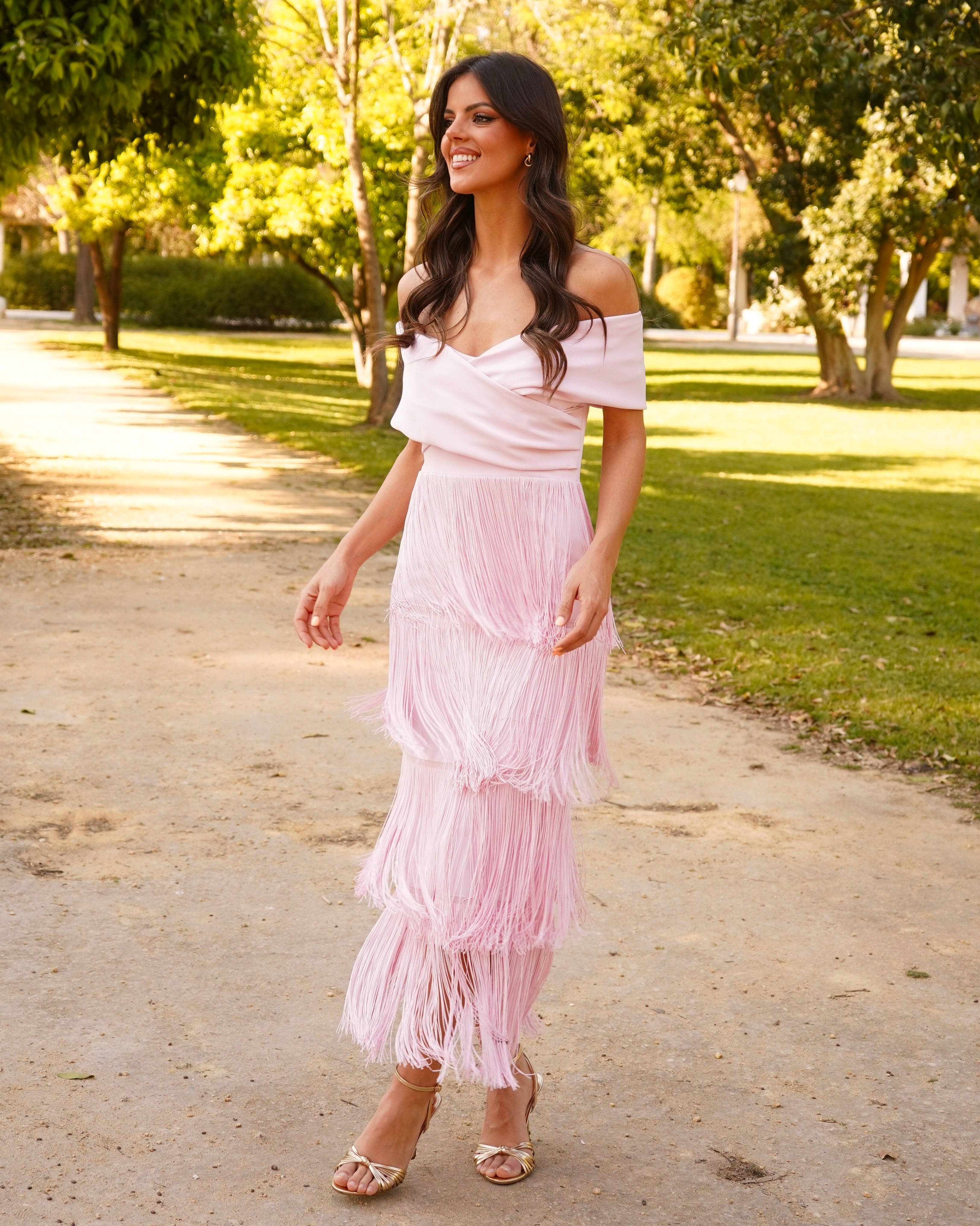 Vestido Afrodita Rosa Bebé